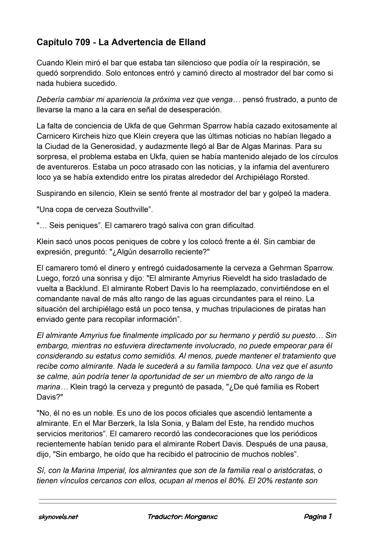 Lord Of The Mysteries (Novela) - Capítulo 709 - Página 2 - LectorTMOo