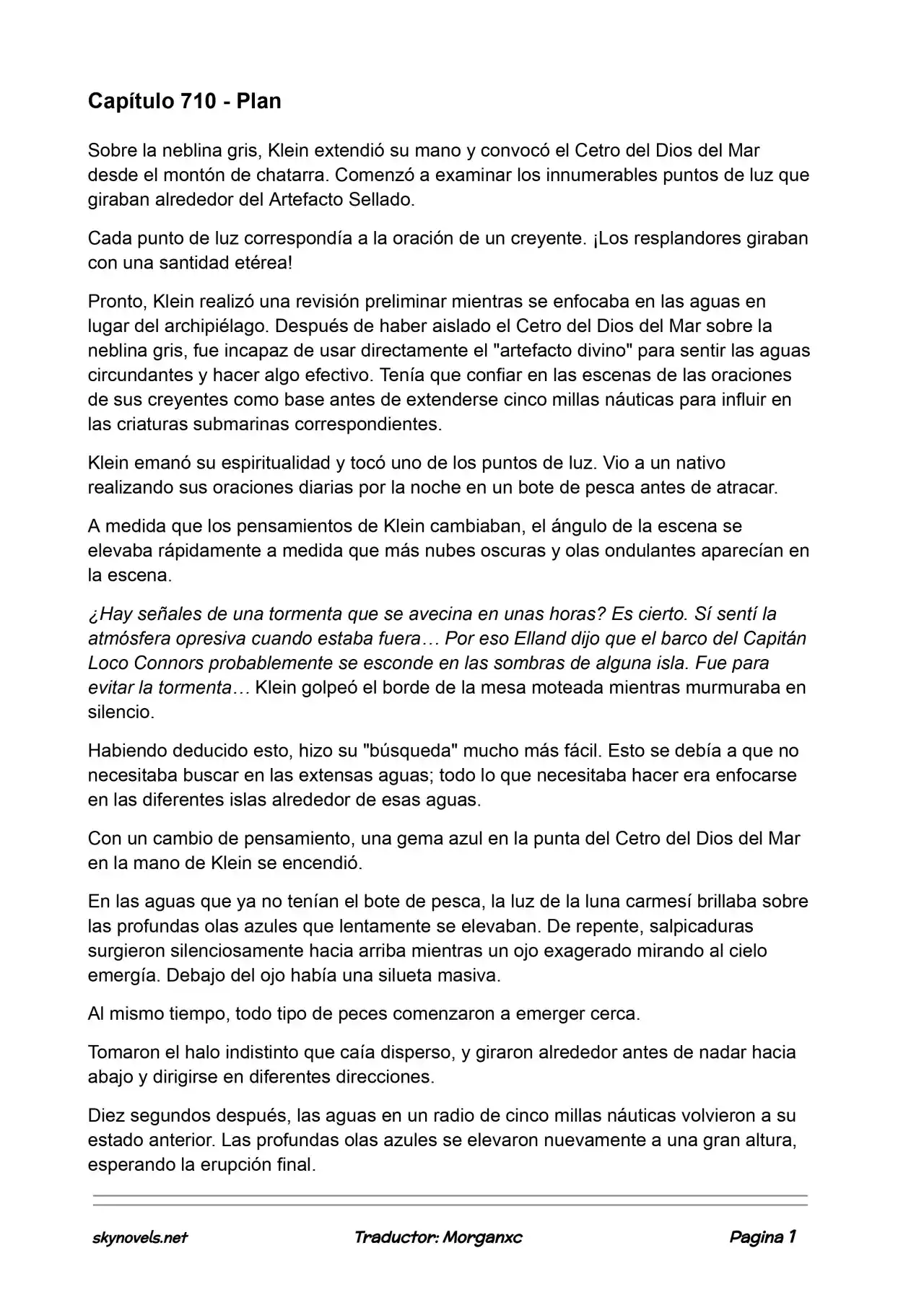 Lord Of The Mysteries (Novela) - Capítulo 710 - Página 1 - LectorTMOo