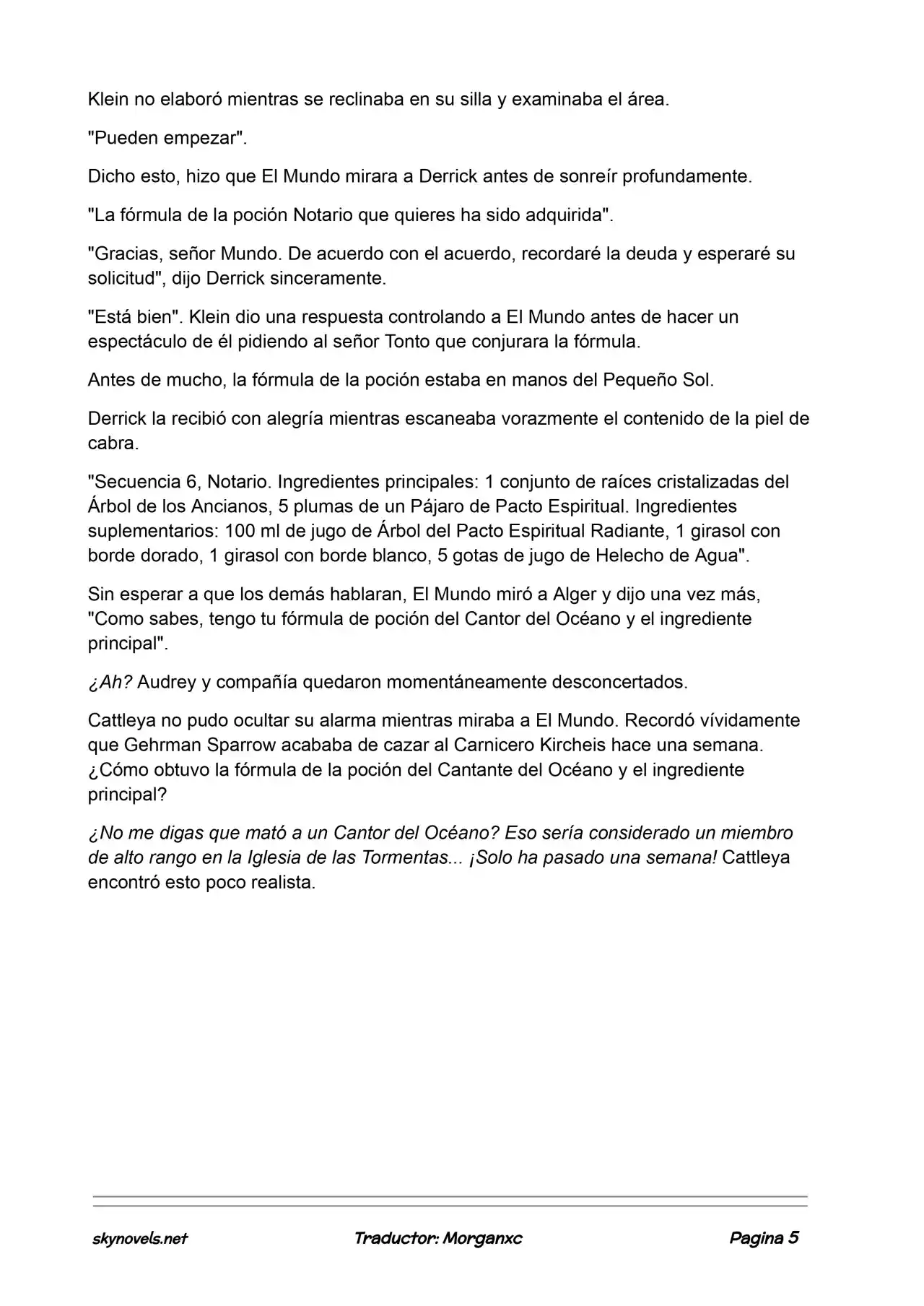 Lord Of The Mysteries (Novela) - Capítulo 715 - Página 5 - LectorTMOo