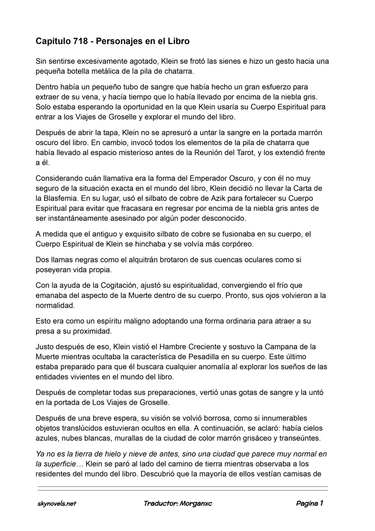 Lord Of The Mysteries (Novela) - Capítulo 718 - Página 1 - LectorTMOo