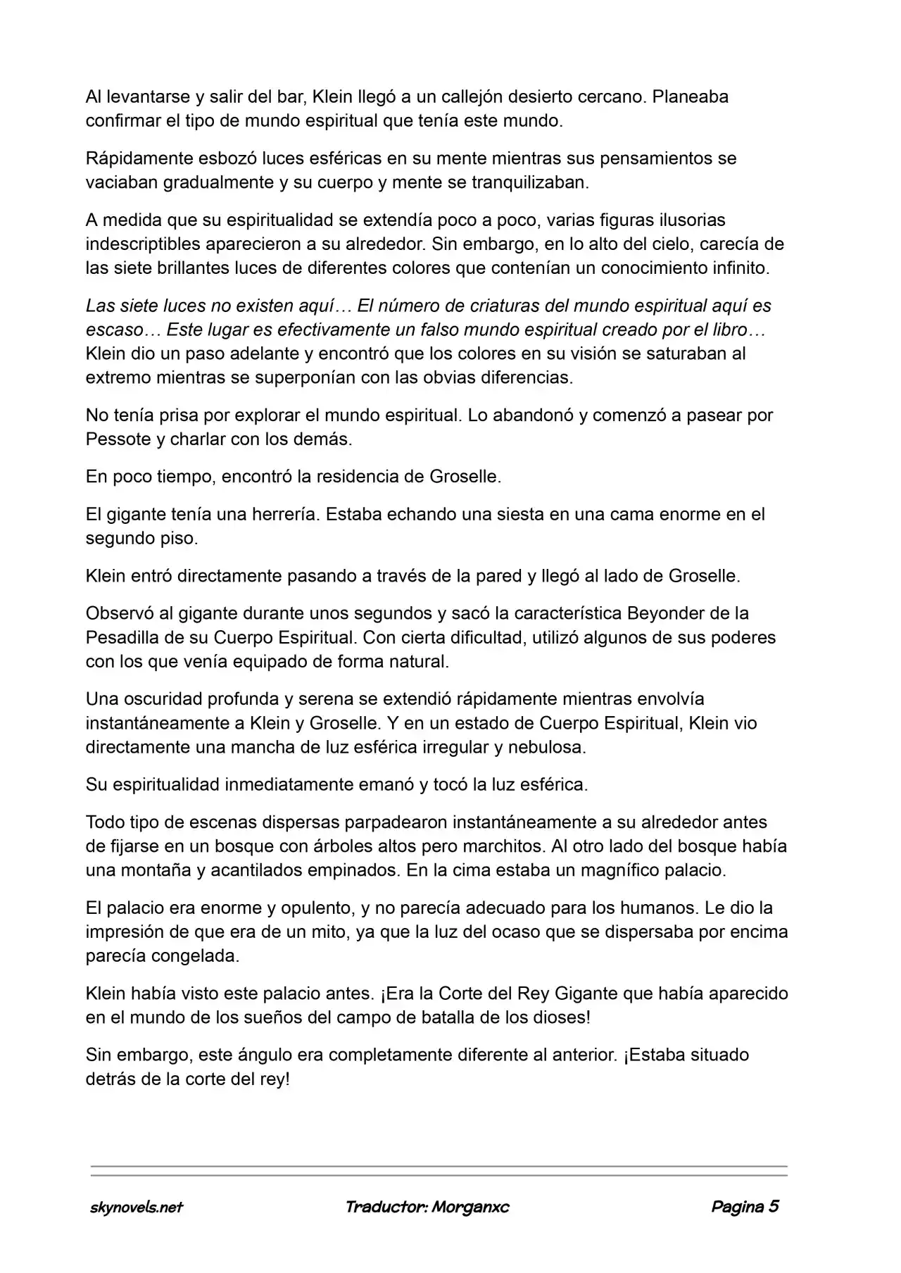 Lord Of The Mysteries (Novela) - Capítulo 718 - Página 5 - LectorTMOo