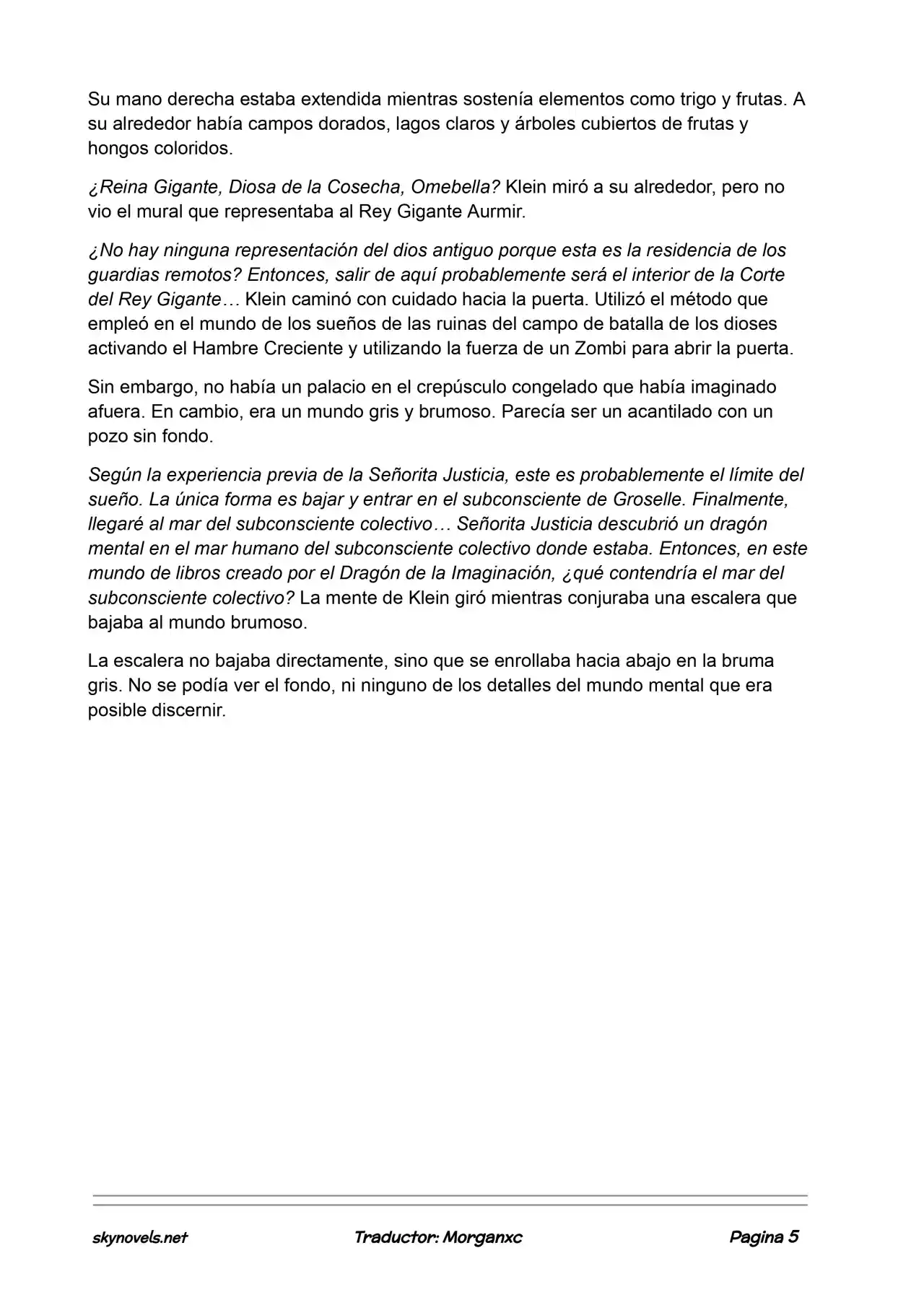 Lord Of The Mysteries (Novela) - Capítulo 719 - Página 5 - LectorTMOo