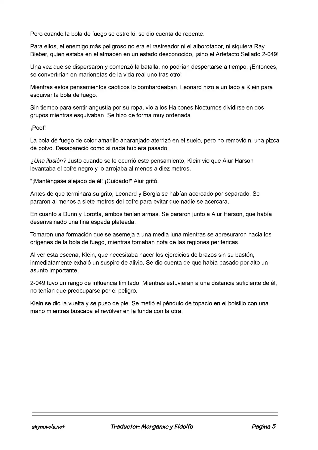 Lord Of The Mysteries (Novela) - Capítulo 72 - Página 5 - LectorTMOo