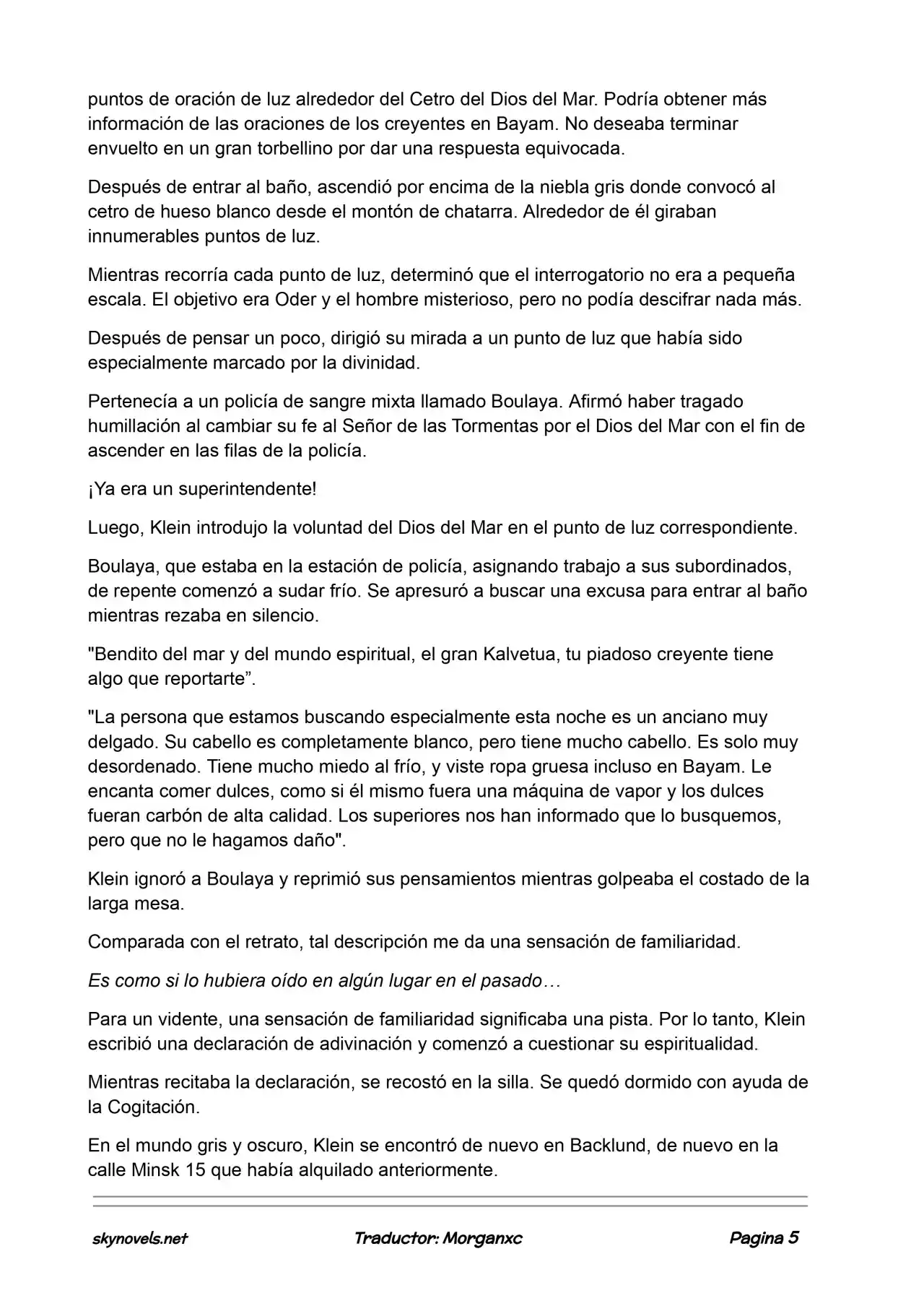 Lord Of The Mysteries (Novela) - Capítulo 722 - Página 5 - LectorTMOo