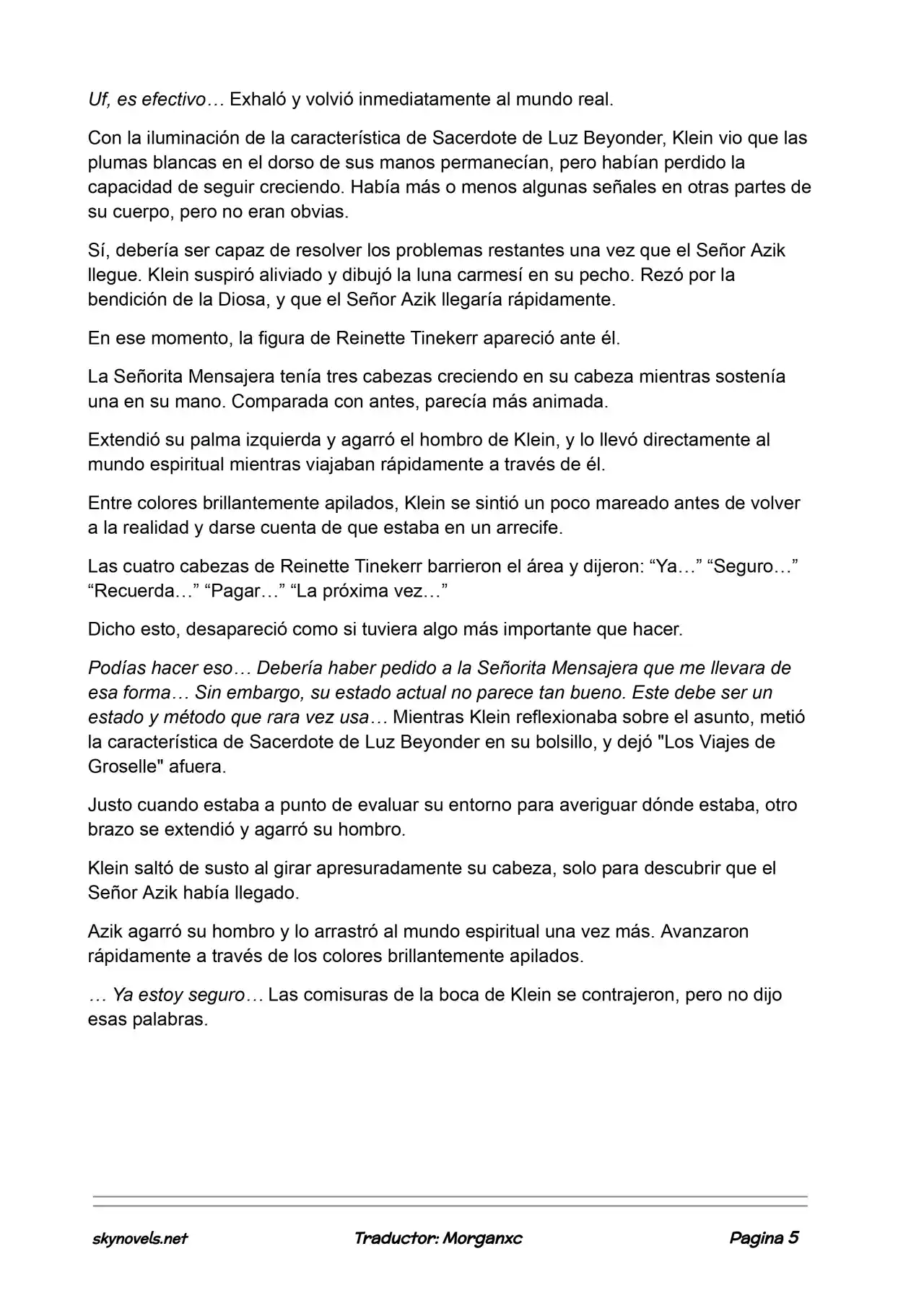 Lord Of The Mysteries (Novela) - Capítulo 729 - Página 5 - LectorTMOo