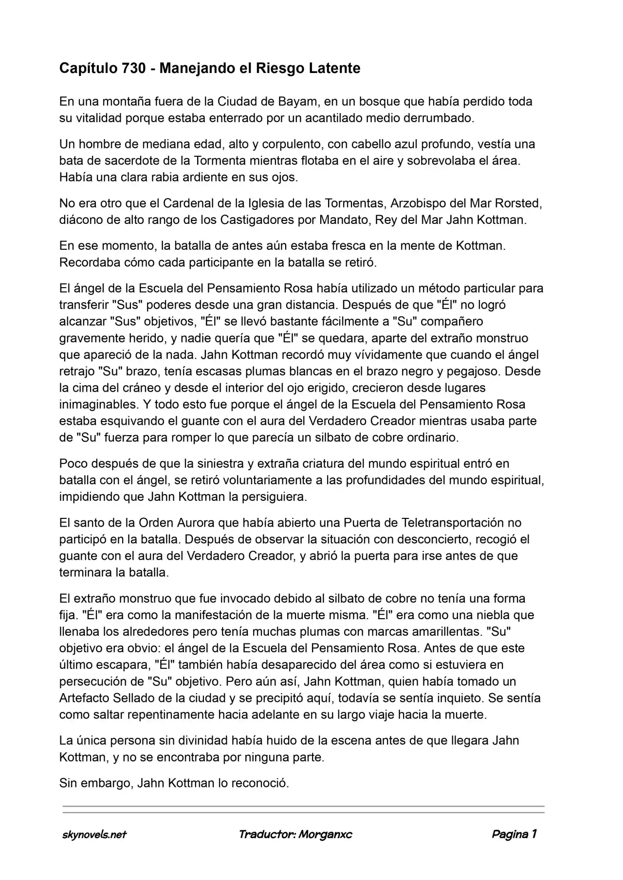 Lord Of The Mysteries (Novela) - Capítulo 730 - Página 1 - LectorTMOo