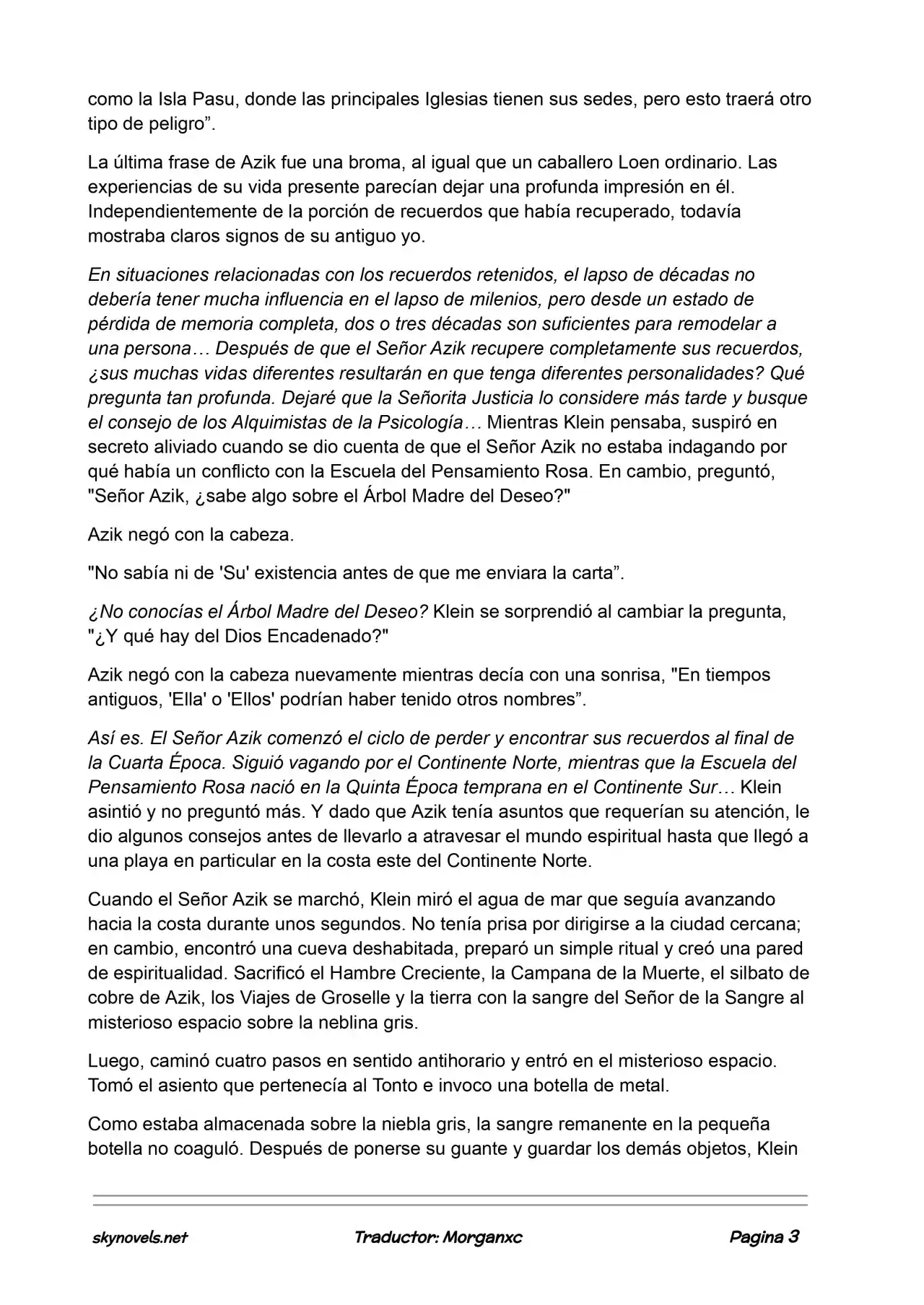 Lord Of The Mysteries (Novela) - Capítulo 730 - Página 3 - LectorTMOo