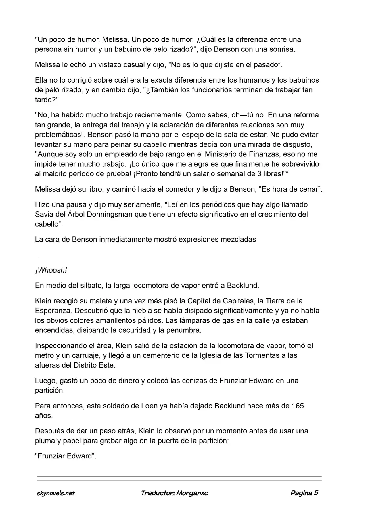 Lord Of The Mysteries (Novela) - Capítulo 732 - Página 5 - LectorTMOo