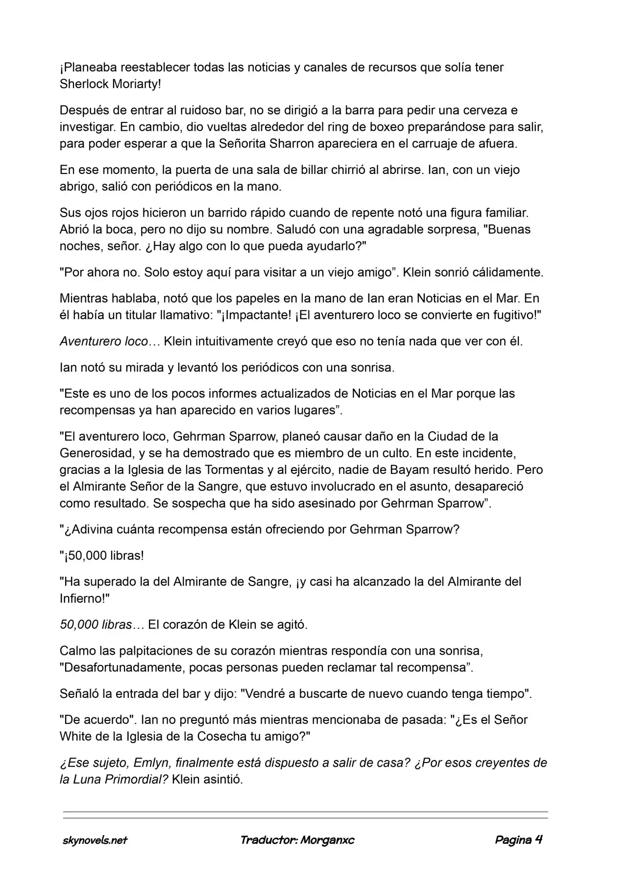 Lord Of The Mysteries (Novela) - Capítulo 734 - Página 4 - LectorTMOo