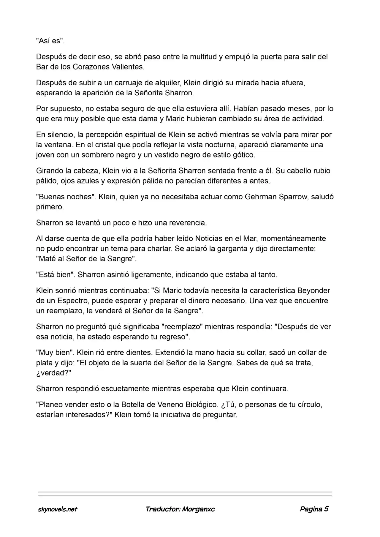 Lord Of The Mysteries (Novela) - Capítulo 734 - Página 5 - LectorTMOo
