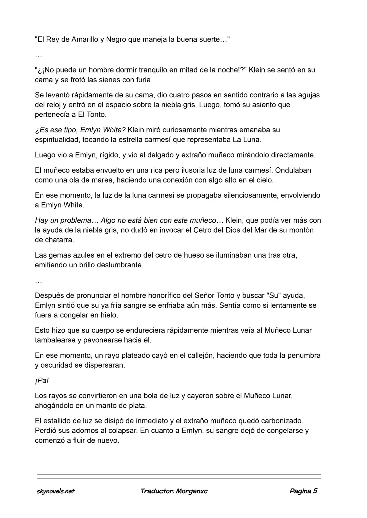 Lord Of The Mysteries (Novela) - Capítulo 747 - Página 5 - LectorTMOo