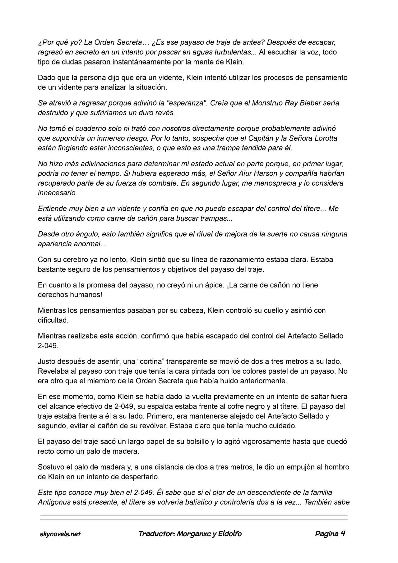 Lord Of The Mysteries (Novela) - Capítulo 75 - Página 4 - LectorTMOo