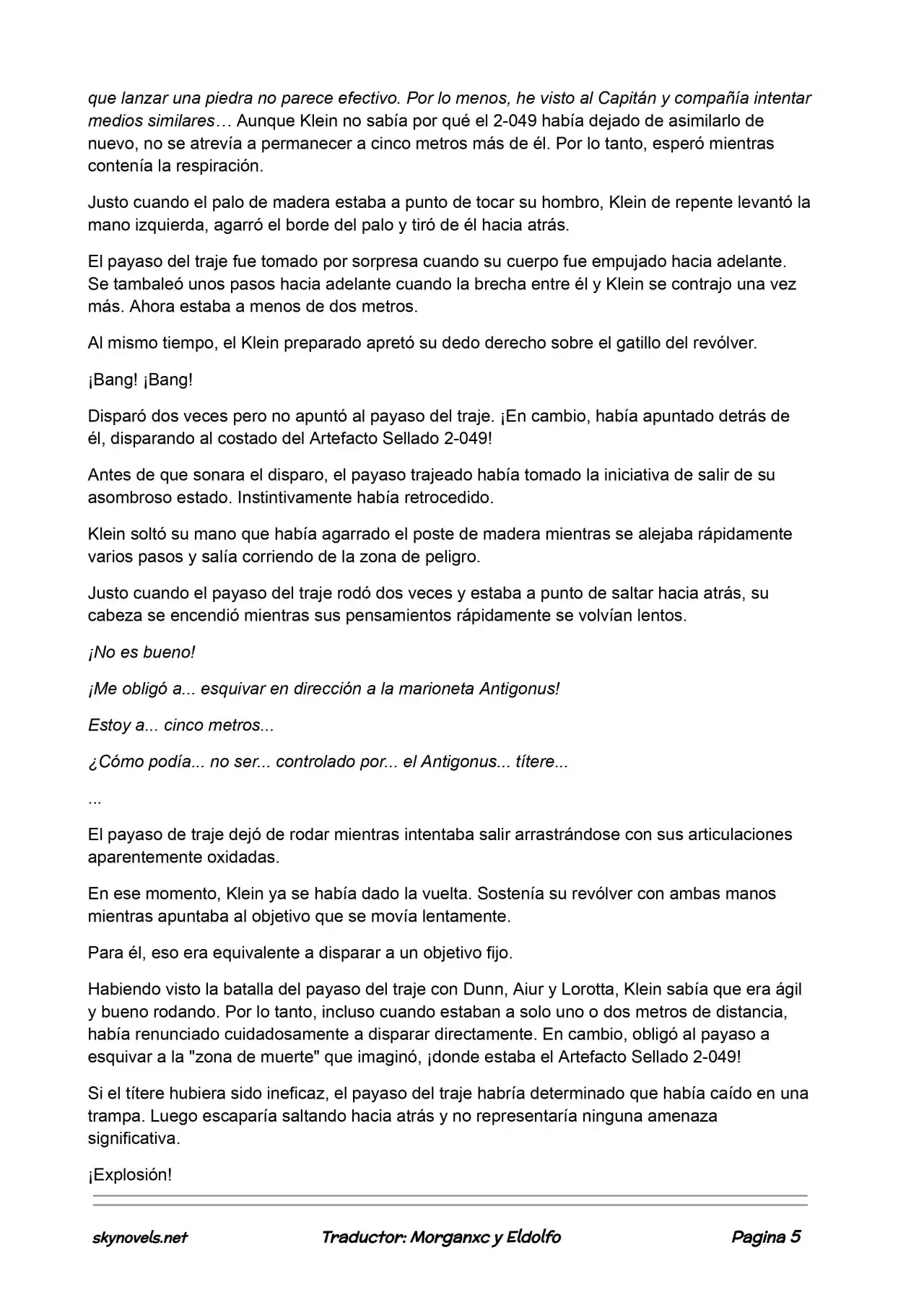 Lord Of The Mysteries (Novela) - Capítulo 75 - Página 5 - LectorTMOo