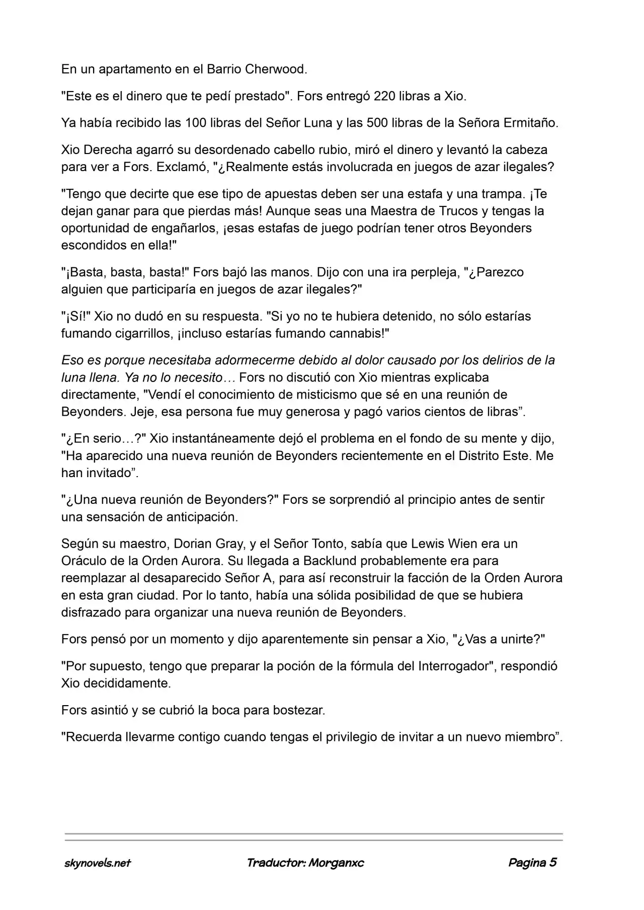 Lord Of The Mysteries (Novela) - Capítulo 750 - Página 5 - LectorTMOo