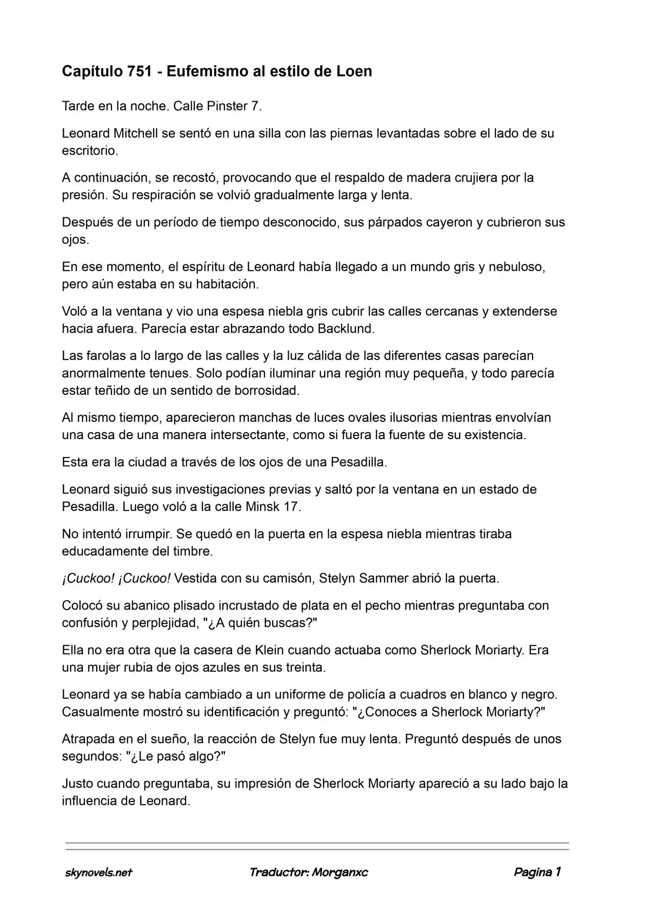 Lord Of The Mysteries (Novela) - Capítulo 751 - Página 1 - LectorTMOo