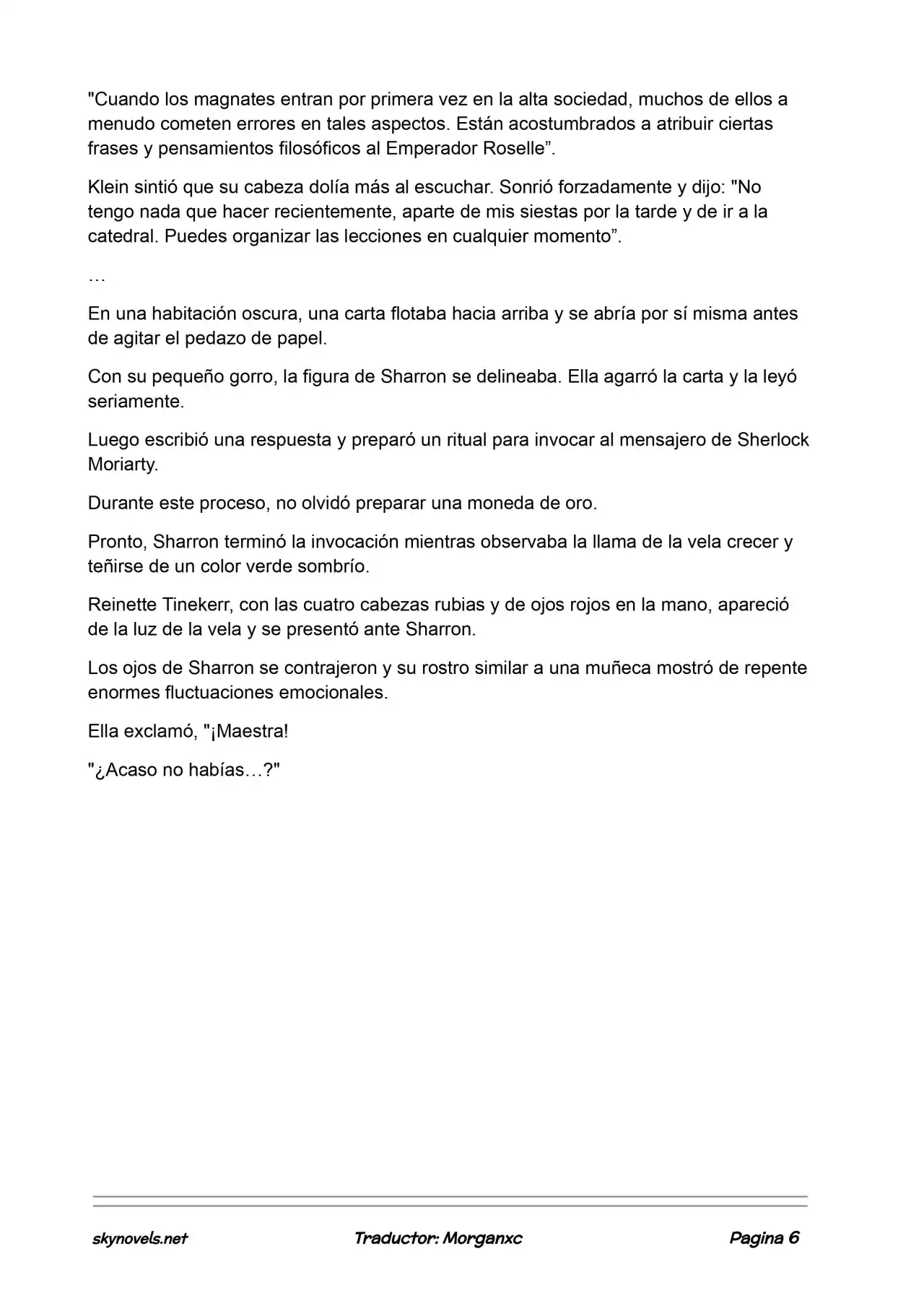 Lord Of The Mysteries (Novela) - Capítulo 751 - Página 6 - LectorTMOo