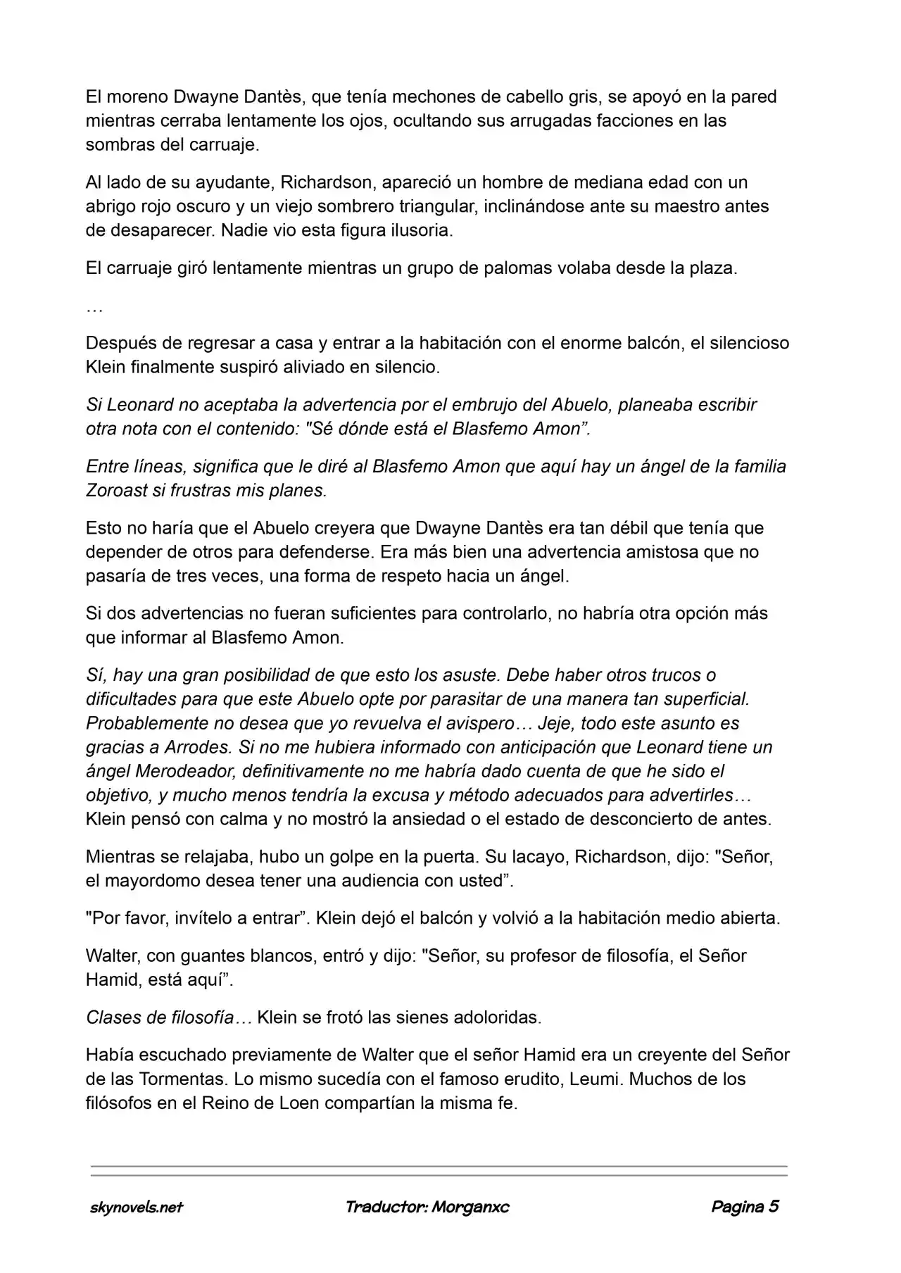 Lord Of The Mysteries (Novela) - Capítulo 752 - Página 5 - LectorTMOo