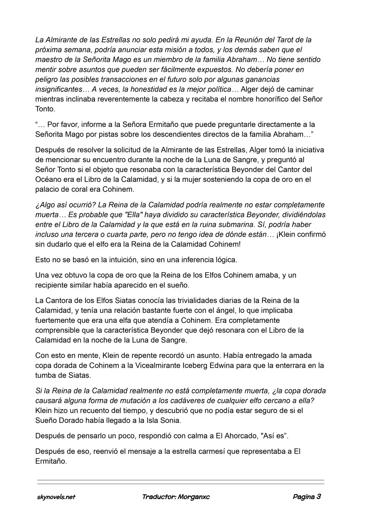 Lord Of The Mysteries (Novela) - Capítulo 755 - Página 3 - LectorTMOo