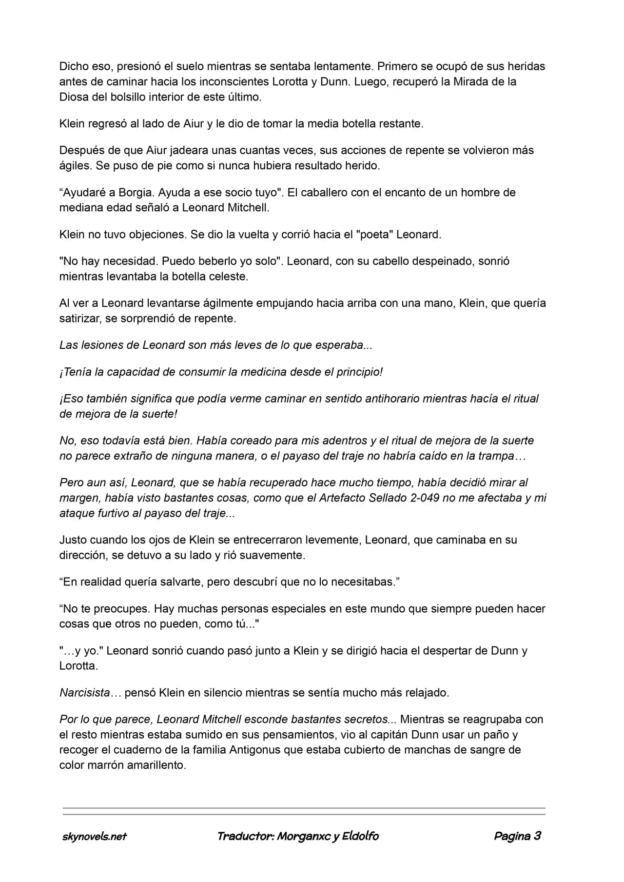 Lord Of The Mysteries (Novela) - Capítulo 76 - Página 3 - LectorTMOo