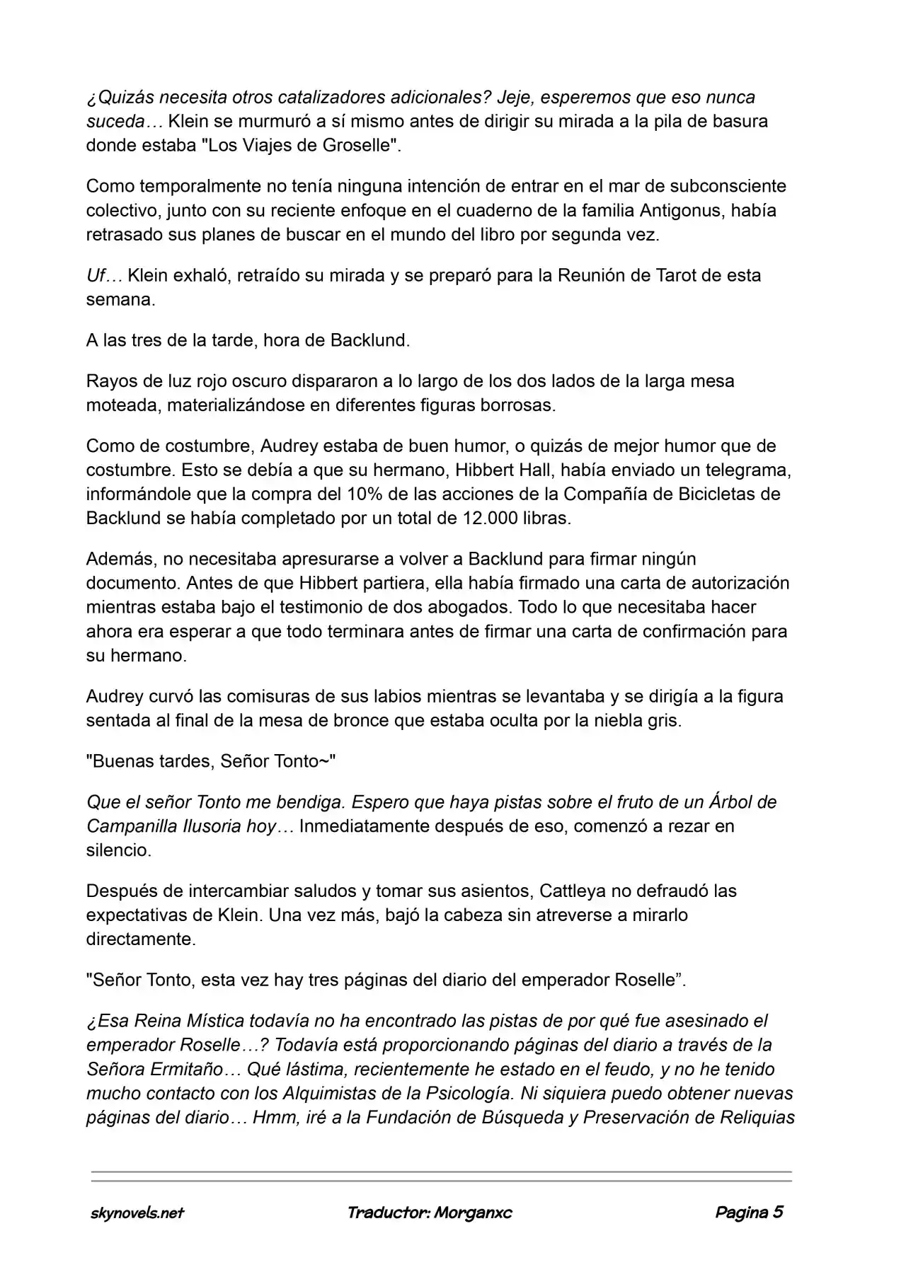 Lord Of The Mysteries (Novela) - Capítulo 765 - Página 5 - LectorTMOo