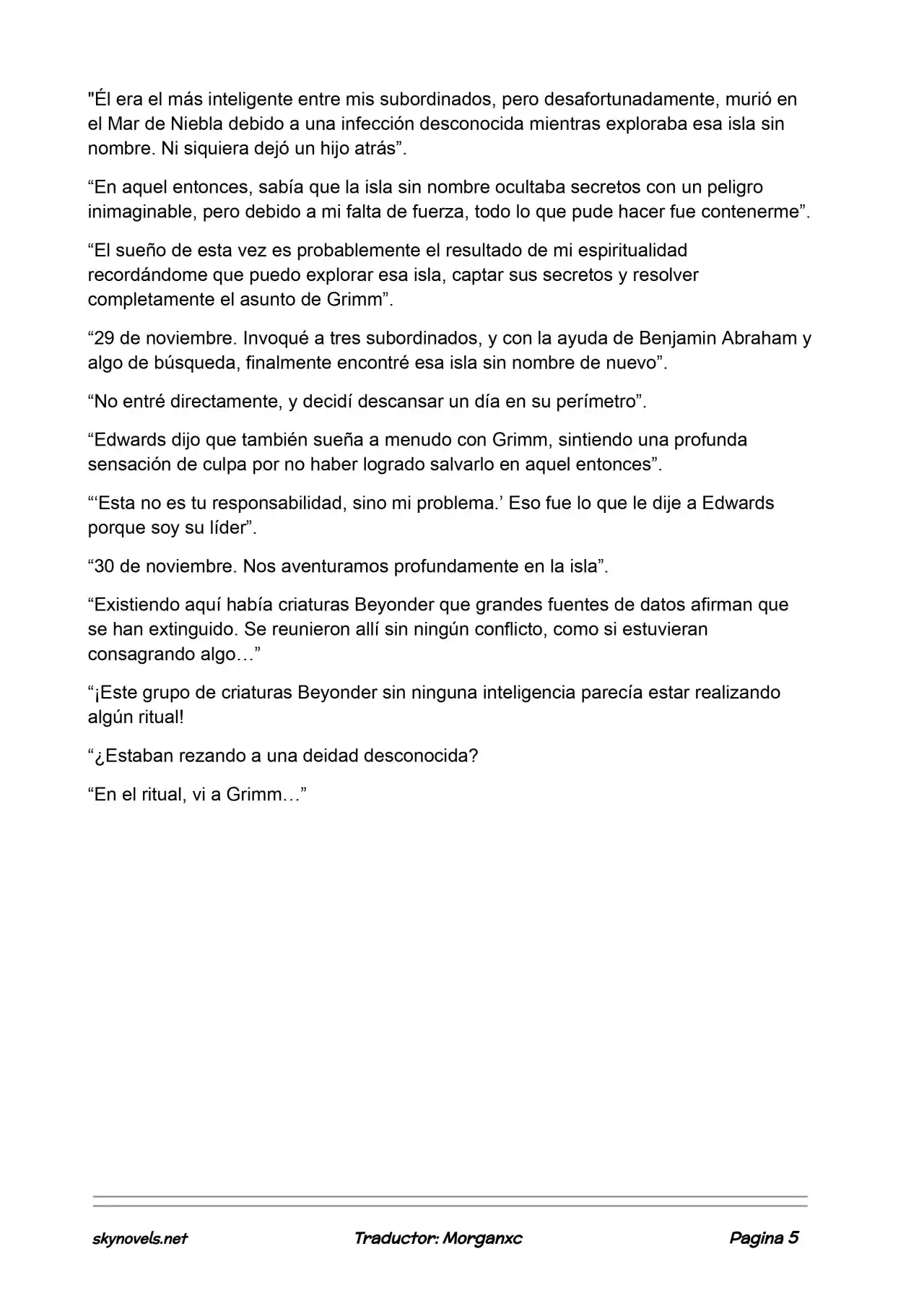 Lord Of The Mysteries (Novela) - Capítulo 766 - Página 5 - LectorTMOo