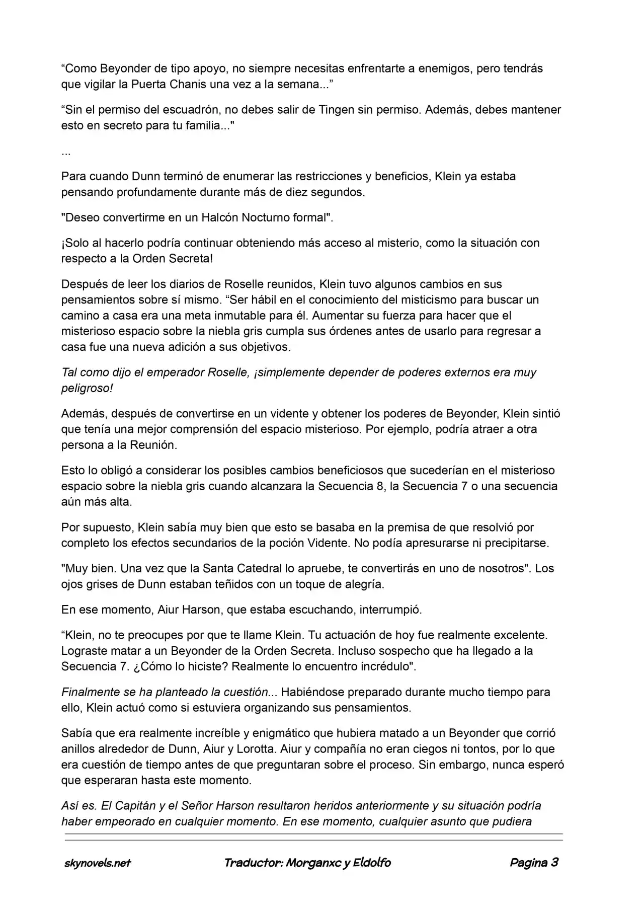 Lord Of The Mysteries (Novela) - Capítulo 77 - Página 3 - LectorTMOo