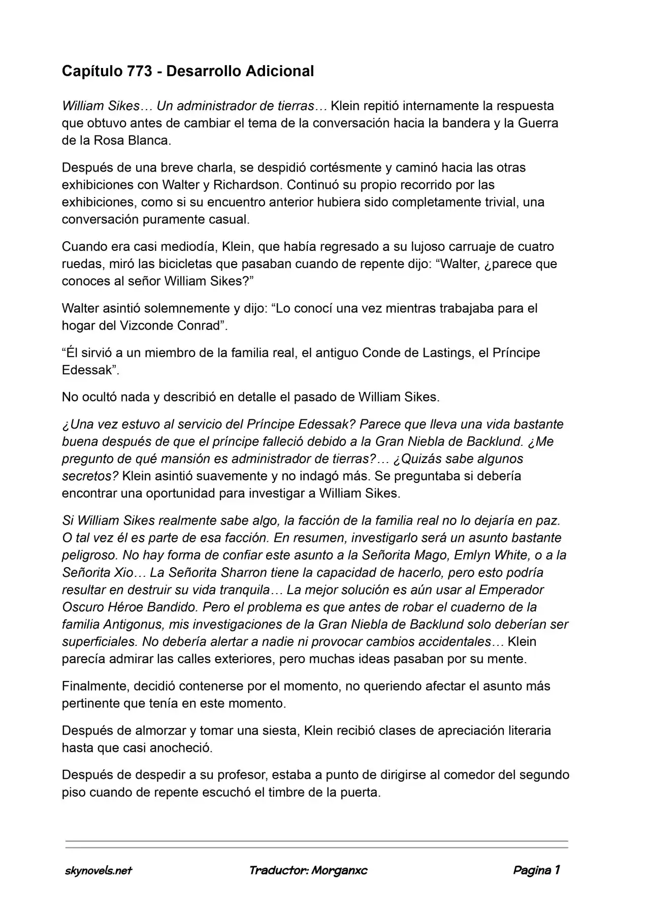 Lord Of The Mysteries (Novela) - Capítulo 773 - Página 1 - LectorTMOo