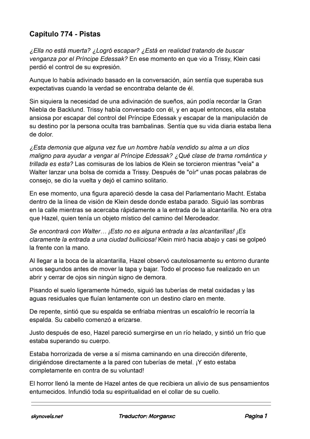 Lord Of The Mysteries (Novela) - Capítulo 774 - Página 1 - LectorTMOo