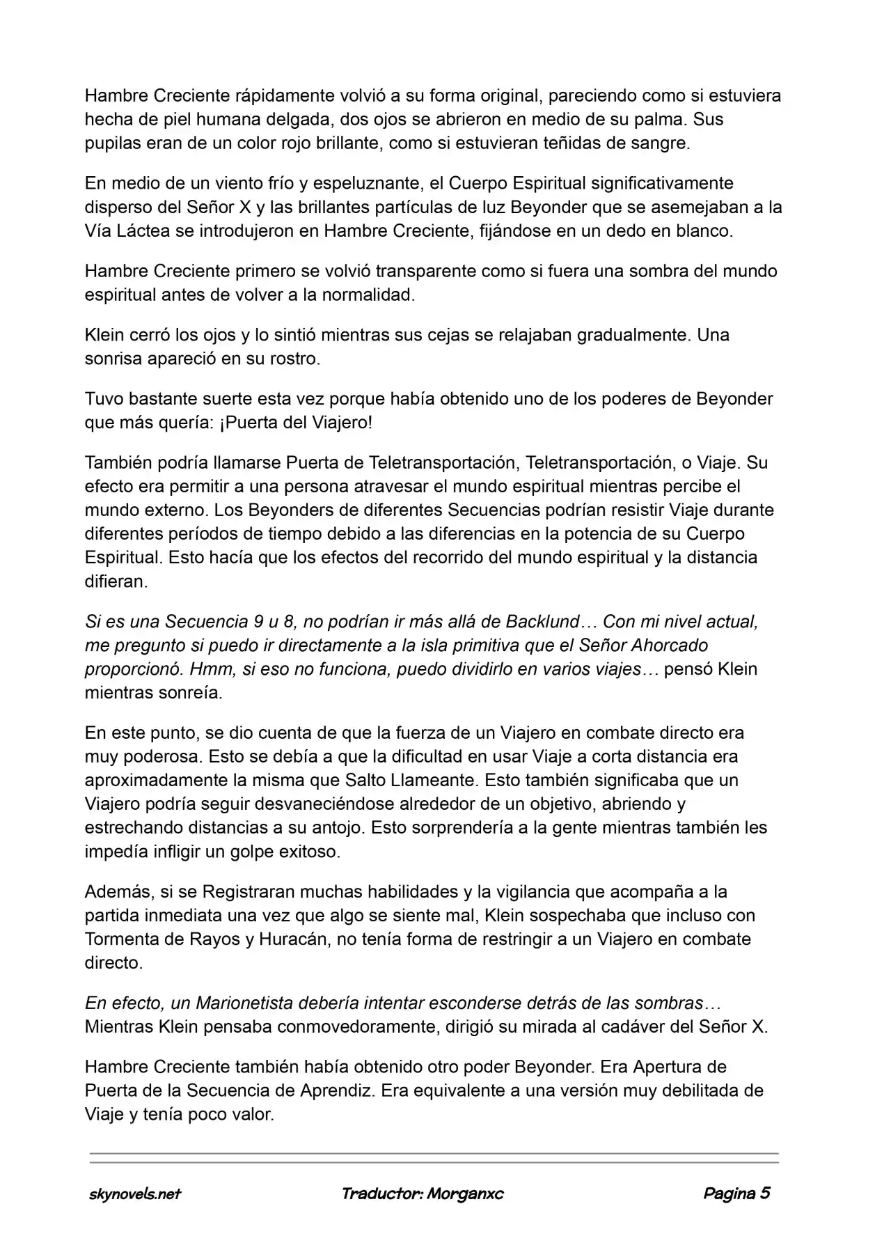Lord Of The Mysteries (Novela) - Capítulo 780 - Página 5 - LectorTMOo