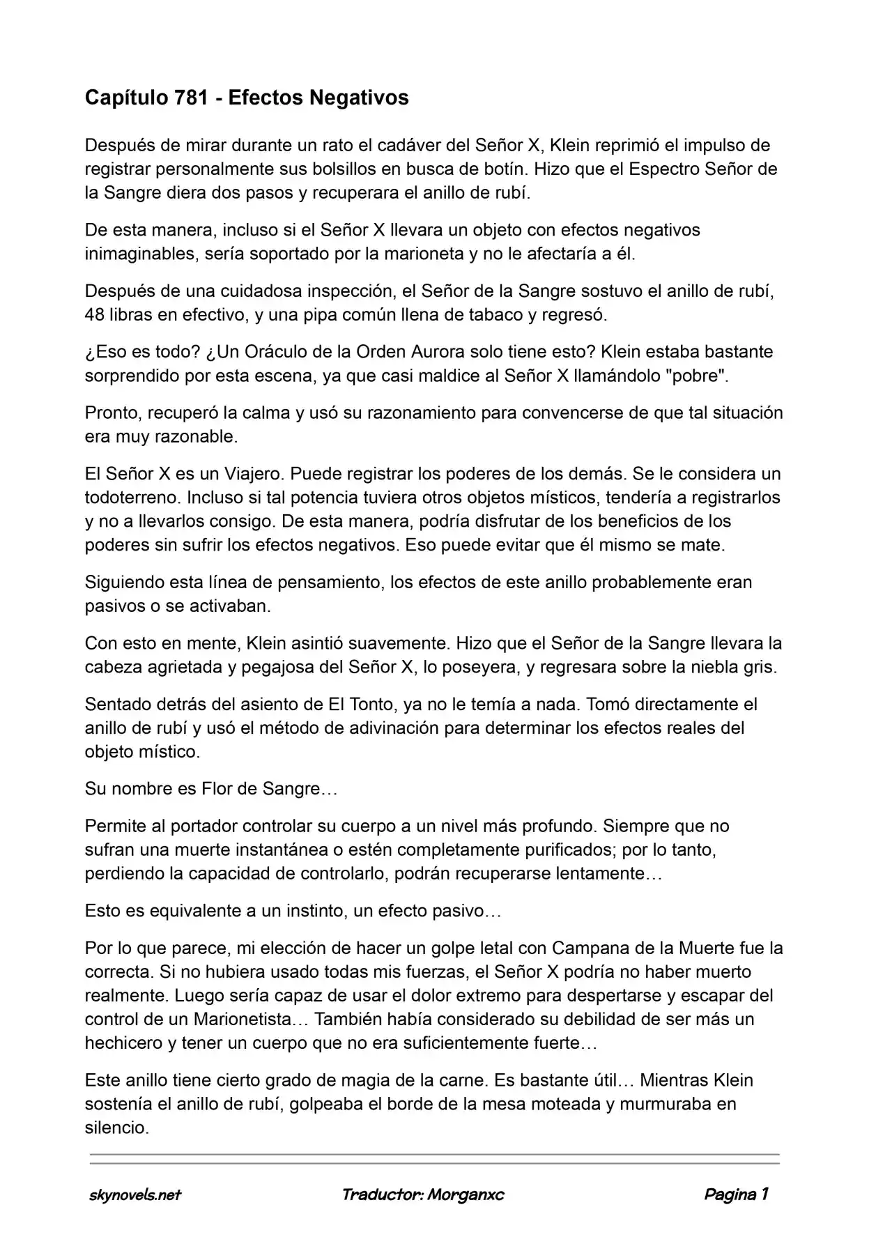 Lord Of The Mysteries (Novela) - Capítulo 781 - Página 1 - LectorTMOo