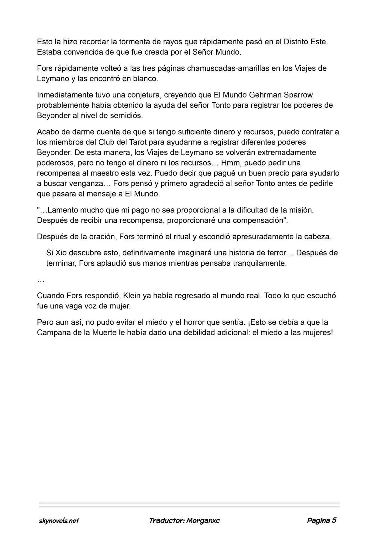 Lord Of The Mysteries (Novela) - Capítulo 781 - Página 5 - LectorTMOo