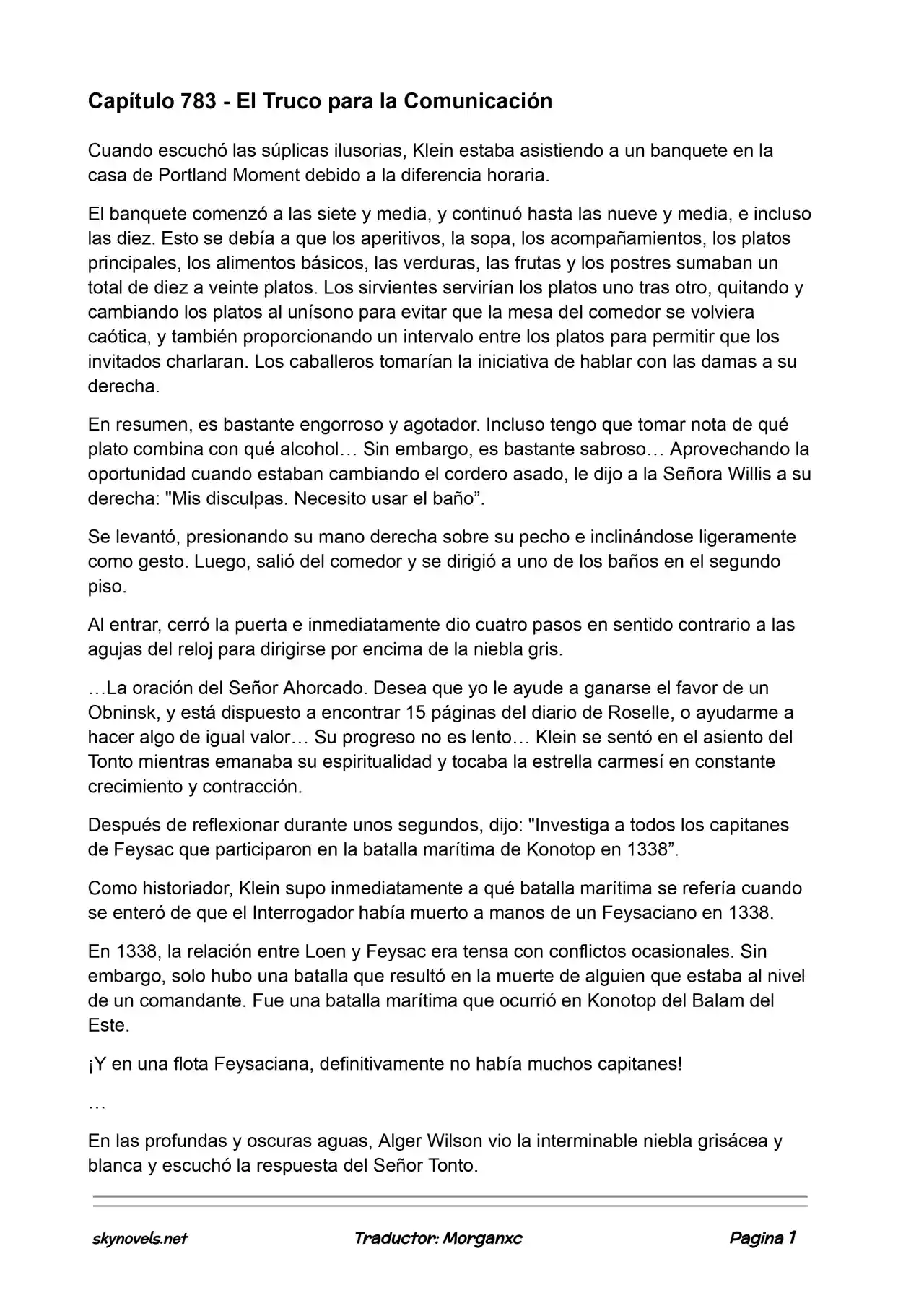 Lord Of The Mysteries (Novela) - Capítulo 783 - Página 1 - LectorTMOo