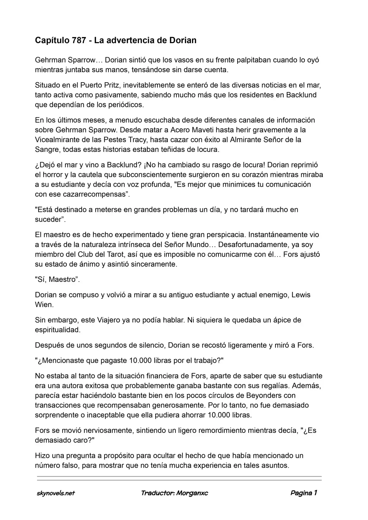 Lord Of The Mysteries (Novela) - Capítulo 787 - Página 1 - LectorTMOo