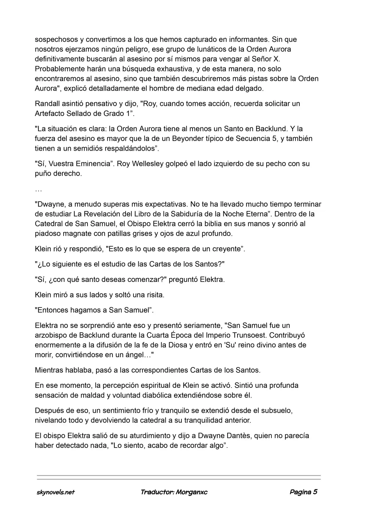 Lord Of The Mysteries (Novela) - Capítulo 787 - Página 5 - LectorTMOo