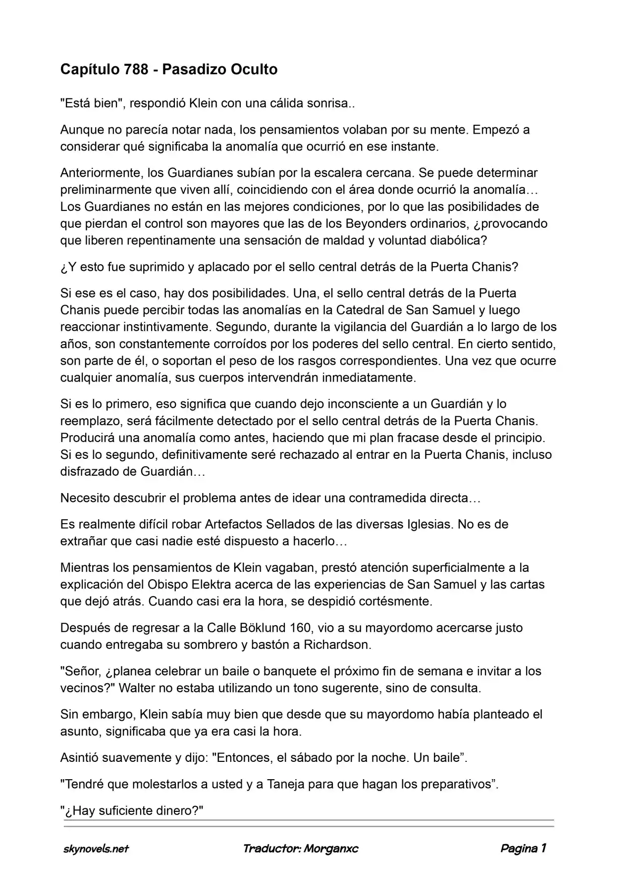 Lord Of The Mysteries (Novela) - Capítulo 788 - Página 1 - LectorTMOo