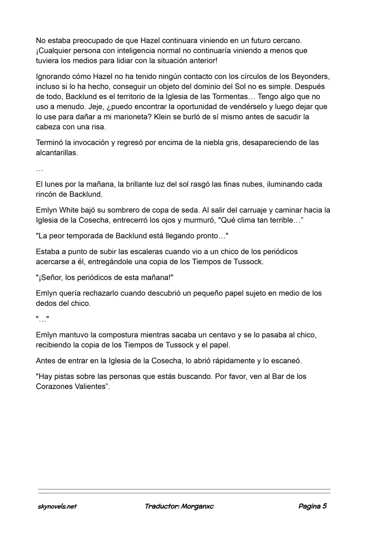 Lord Of The Mysteries (Novela) - Capítulo 788 - Página 5 - LectorTMOo