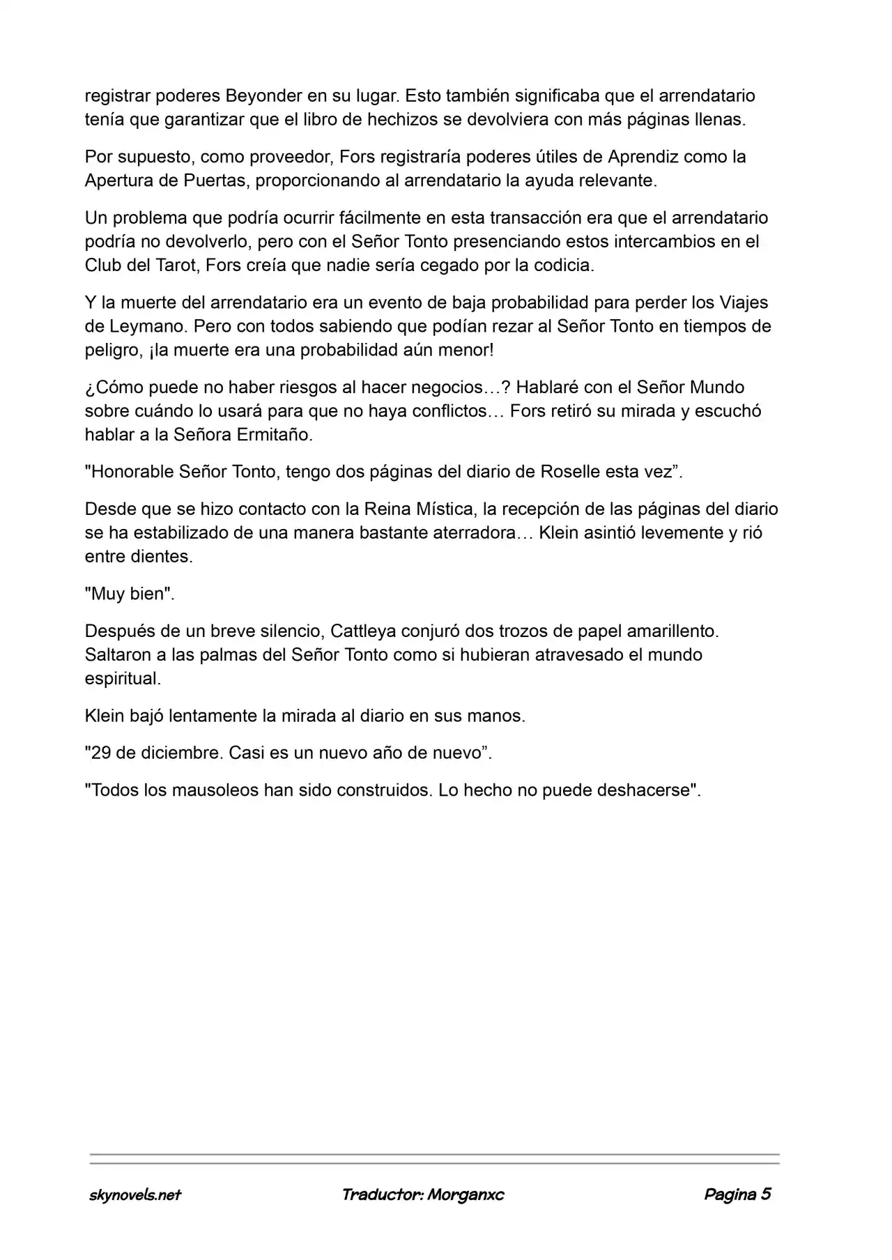 Lord Of The Mysteries (Novela) - Capítulo 789 - Página 5 - LectorTMOo