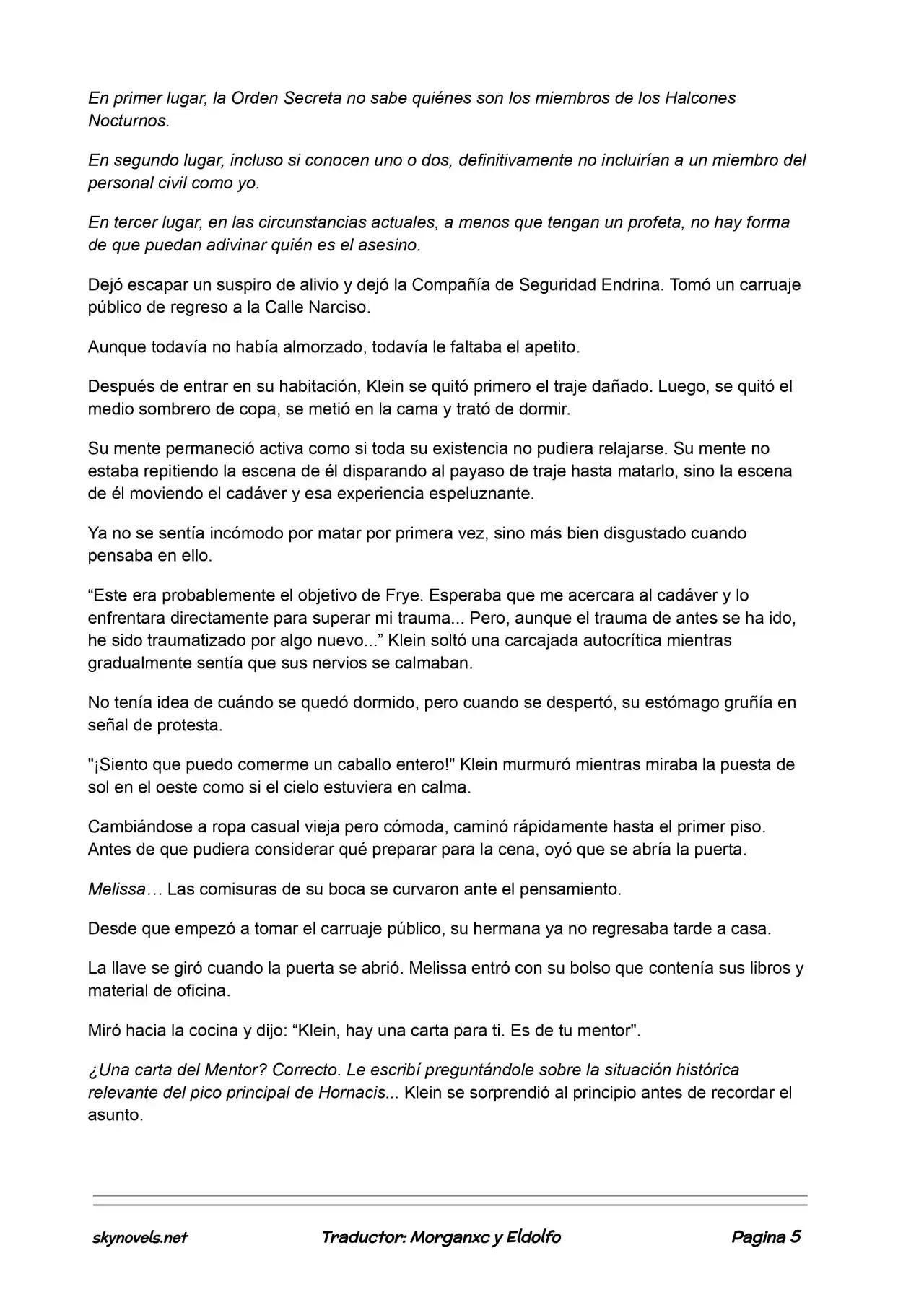Lord Of The Mysteries (Novela) - Capítulo 79 - Página 5 - LectorTMOo