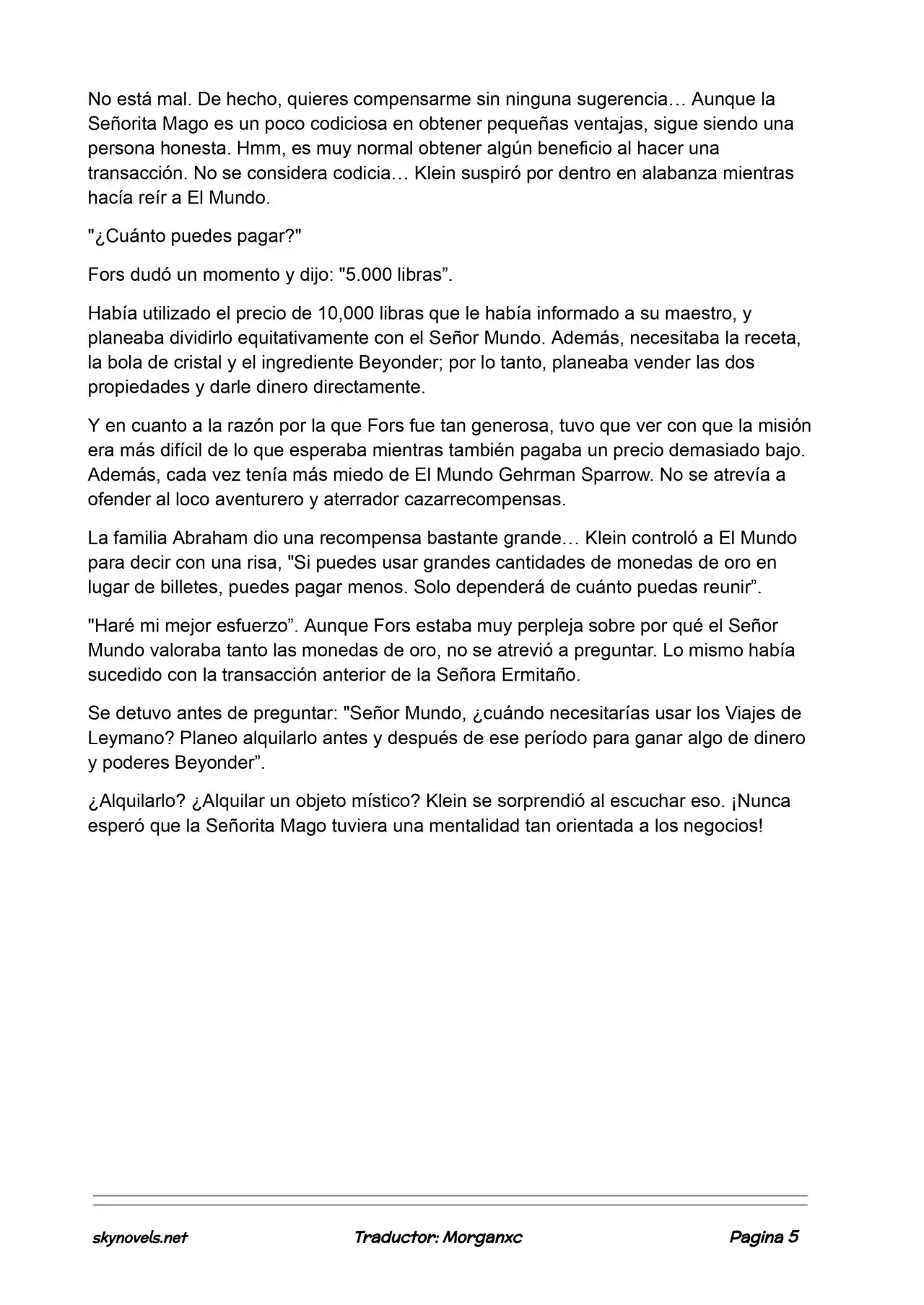 Lord Of The Mysteries (Novela) - Capítulo 790 - Página 5 - LectorTMOo