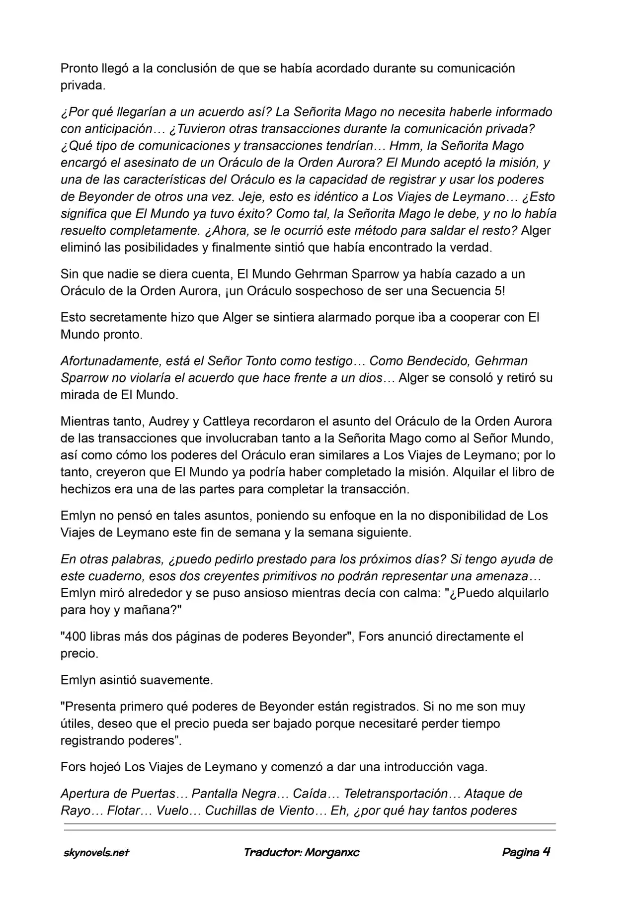 Lord Of The Mysteries (Novela) - Capítulo 791 - Página 4 - LectorTMOo