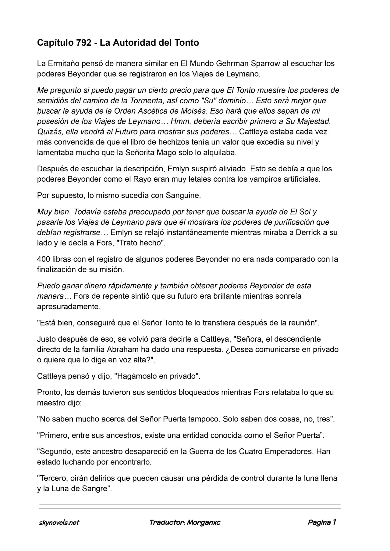 Lord Of The Mysteries (Novela) - Capítulo 792 - Página 1 - LectorTMOo