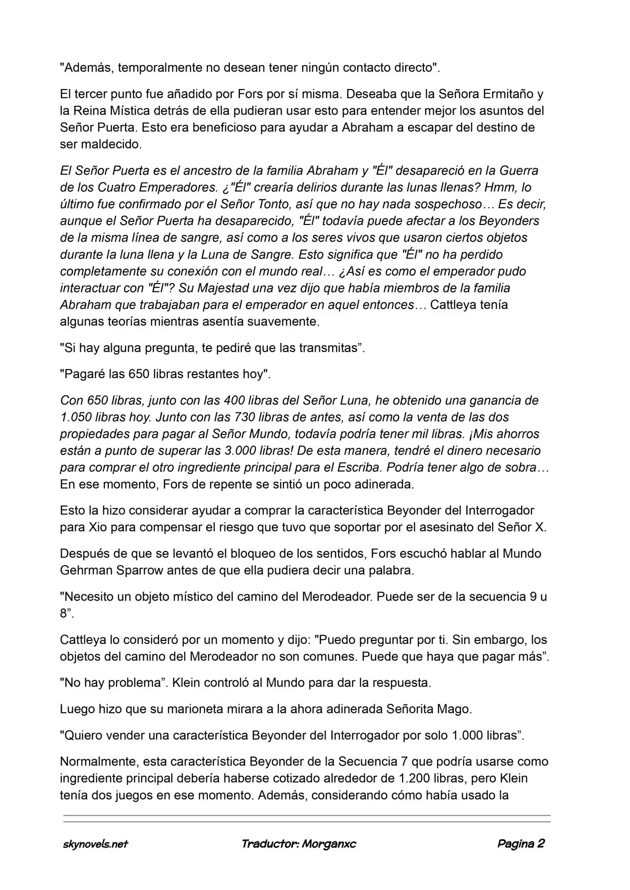 Lord Of The Mysteries (Novela) - Capítulo 792 - Página 2 - LectorTMOo