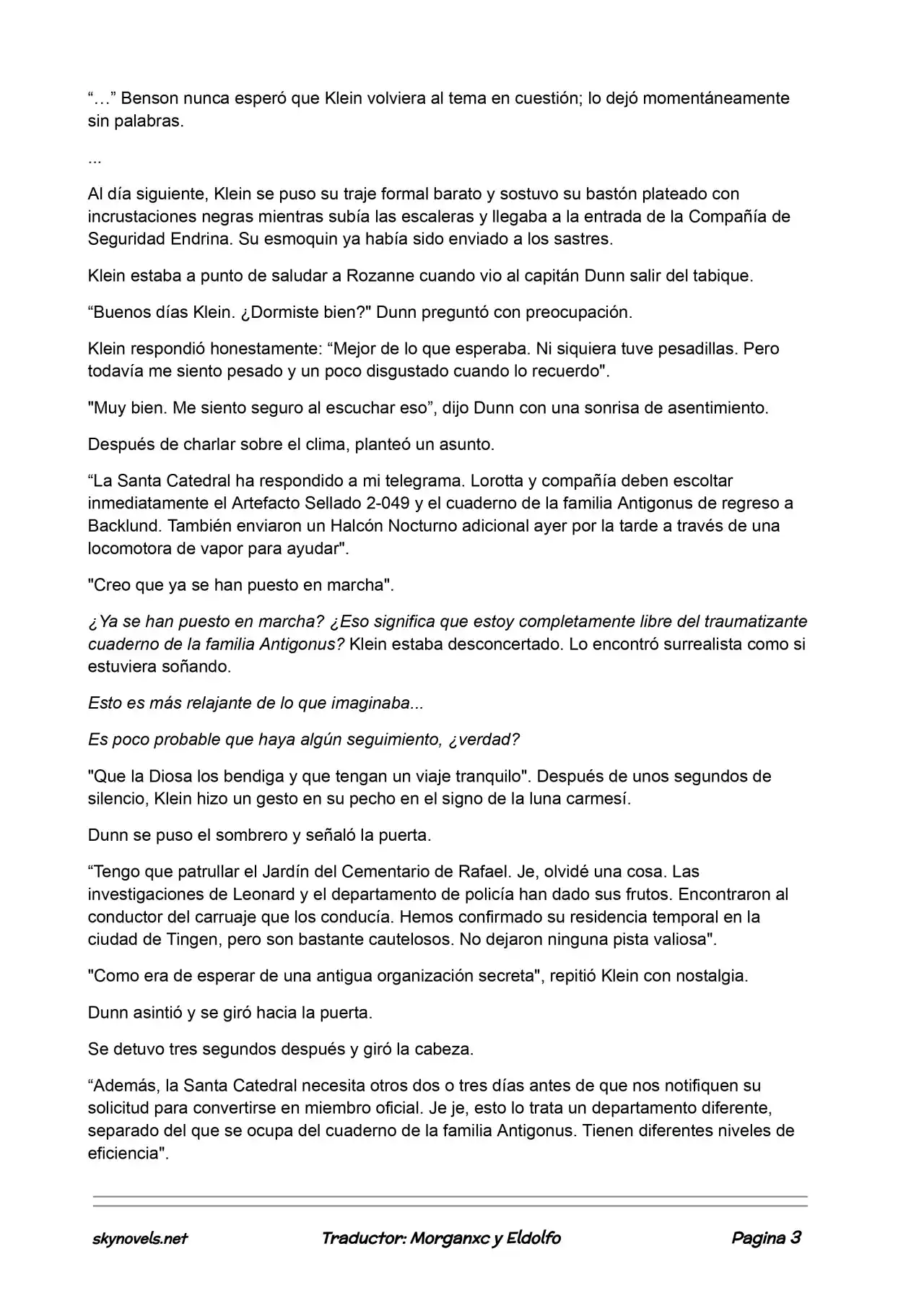 Lord Of The Mysteries (Novela) - Capítulo 80 - Página 3 - LectorTMOo