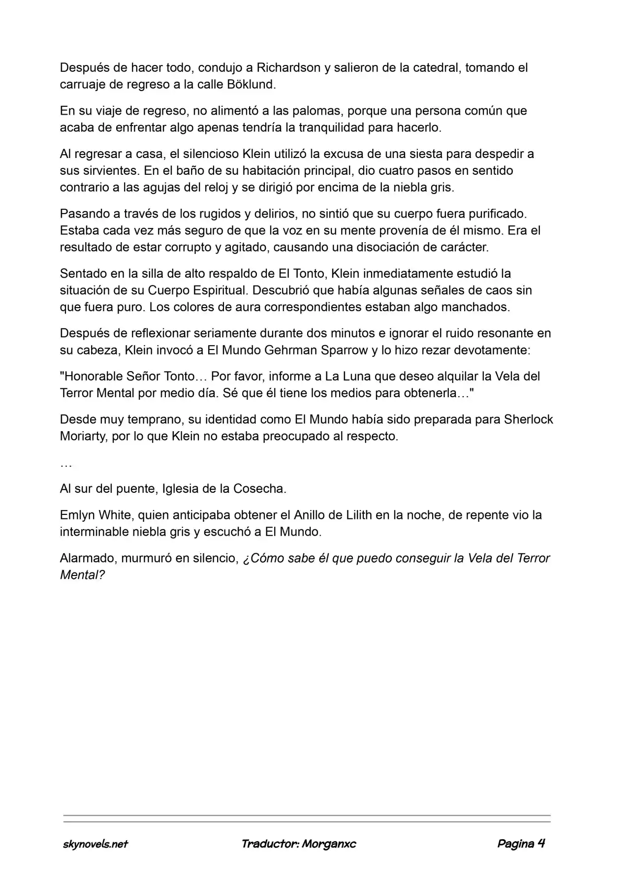 Lord Of The Mysteries (Novela) - Capítulo 800 - Página 4 - LectorTMOo