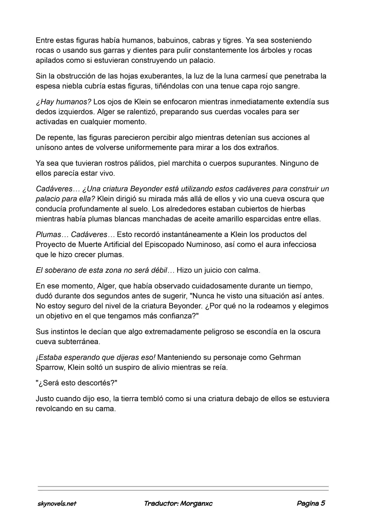 Lord Of The Mysteries (Novela) - Capítulo 806 - Página 5 - LectorTMOo