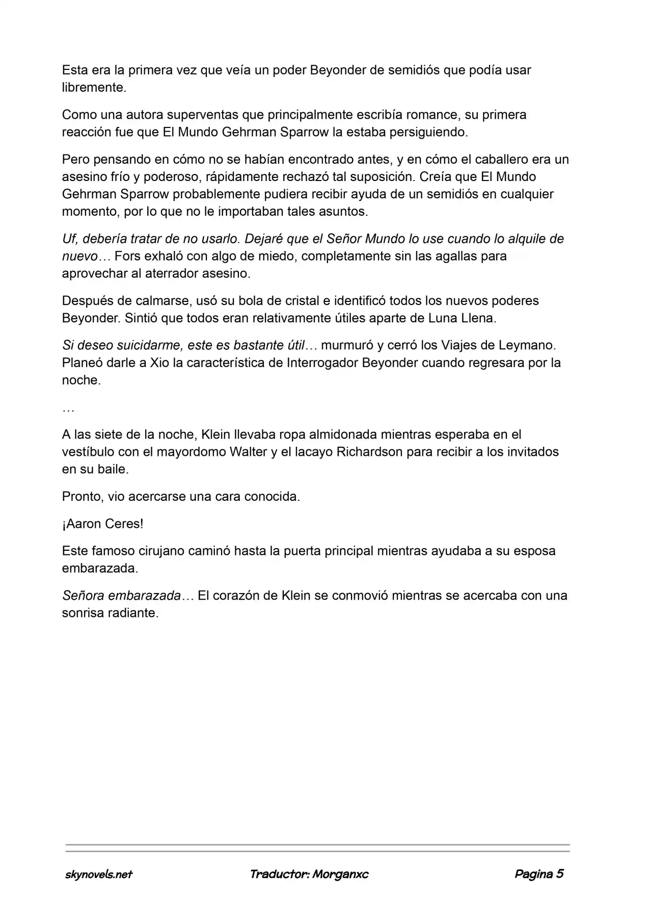 Lord Of The Mysteries (Novela) - Capítulo 816 - Página 5 - LectorTMOo