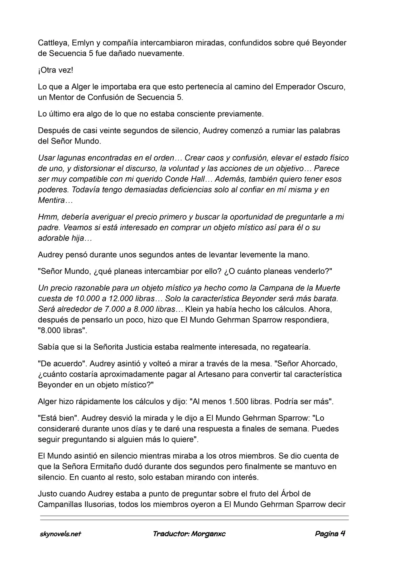 Lord Of The Mysteries (Novela) - Capítulo 822 - Página 4 - LectorTMOo