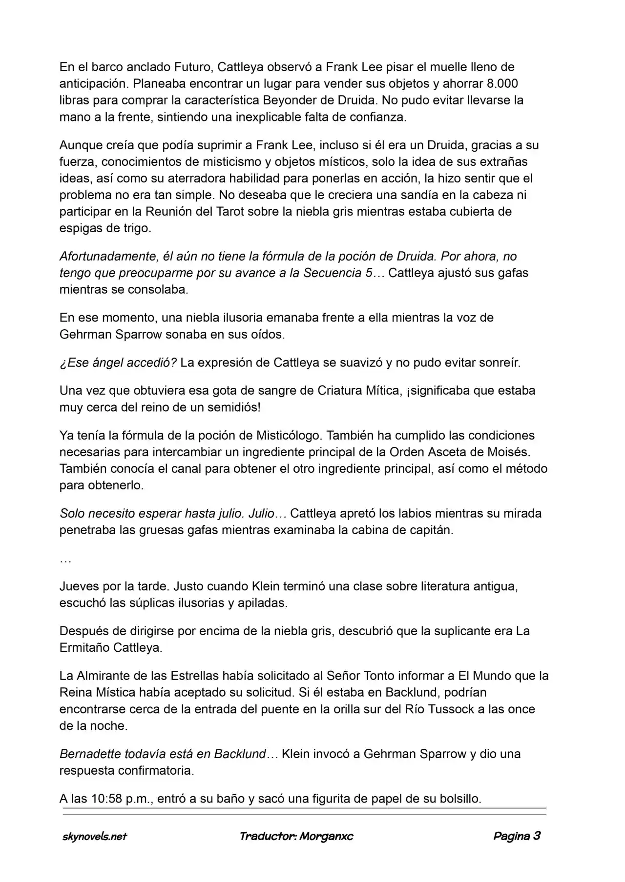 Lord Of The Mysteries (Novela) - Capítulo 828 - Página 3 - LectorTMOo