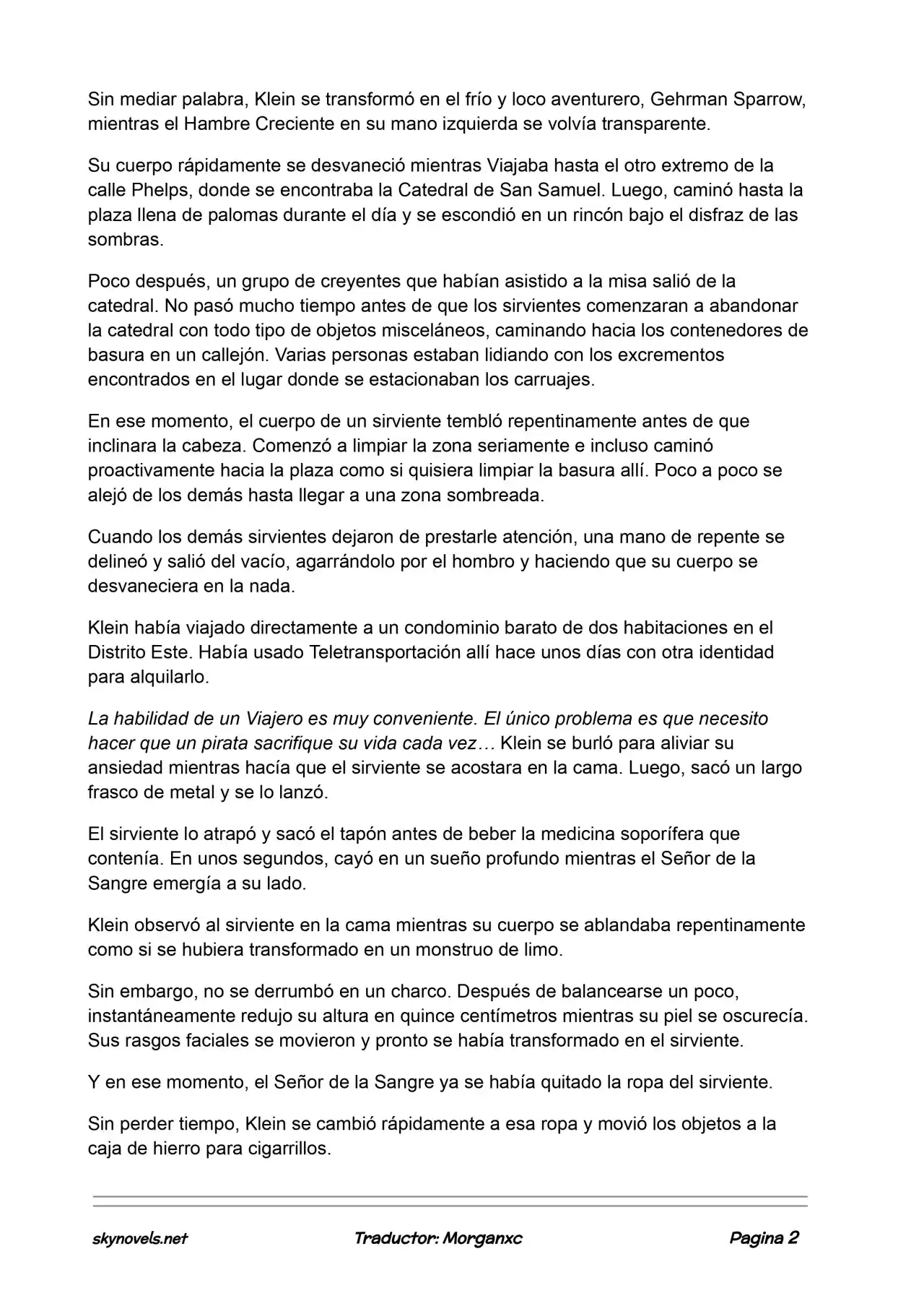 Lord Of The Mysteries (Novela) - Capítulo 830 - Página 2 - LectorTMOo