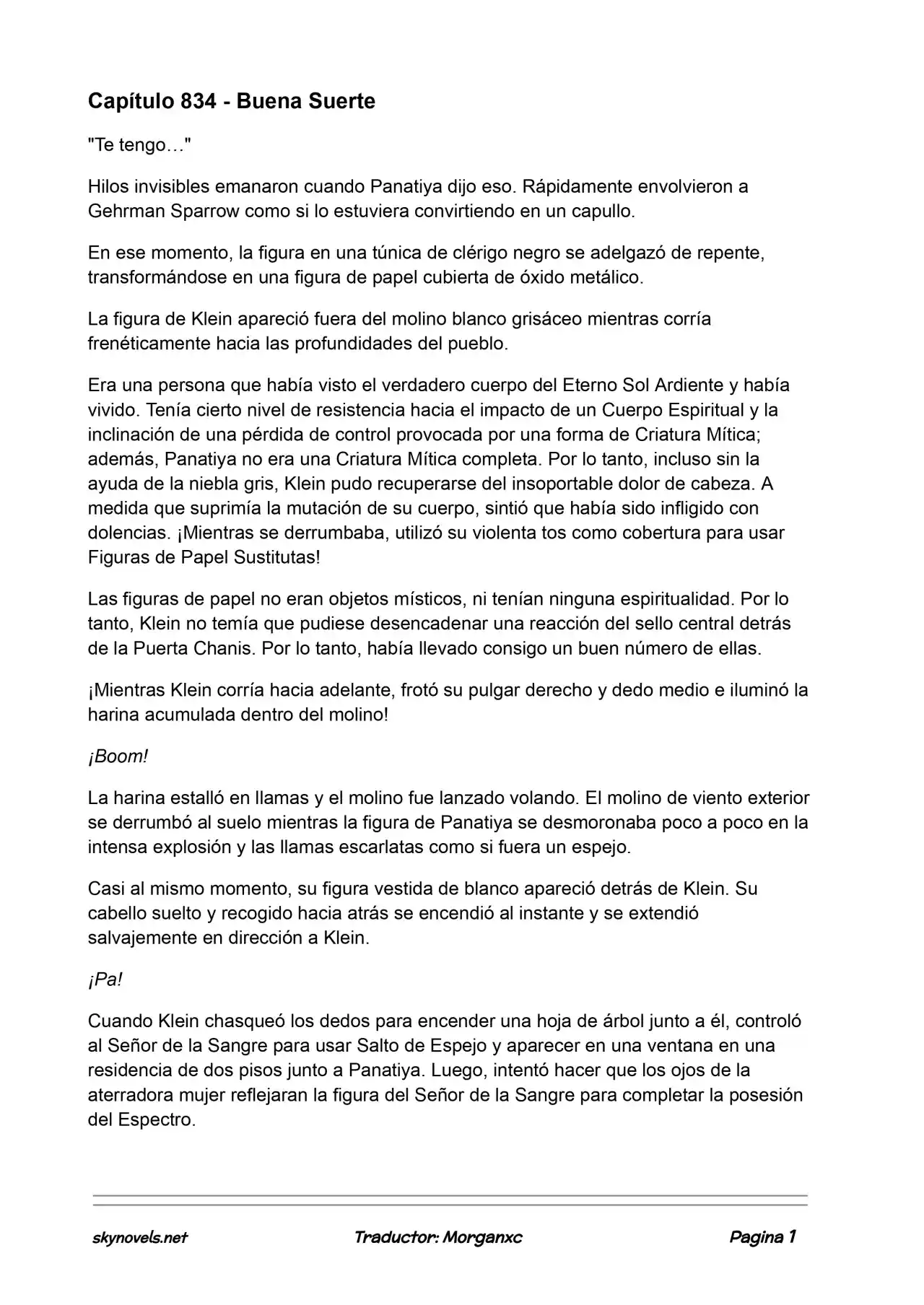 Lord Of The Mysteries (Novela) - Capítulo 834 - Página 1 - LectorTMOo